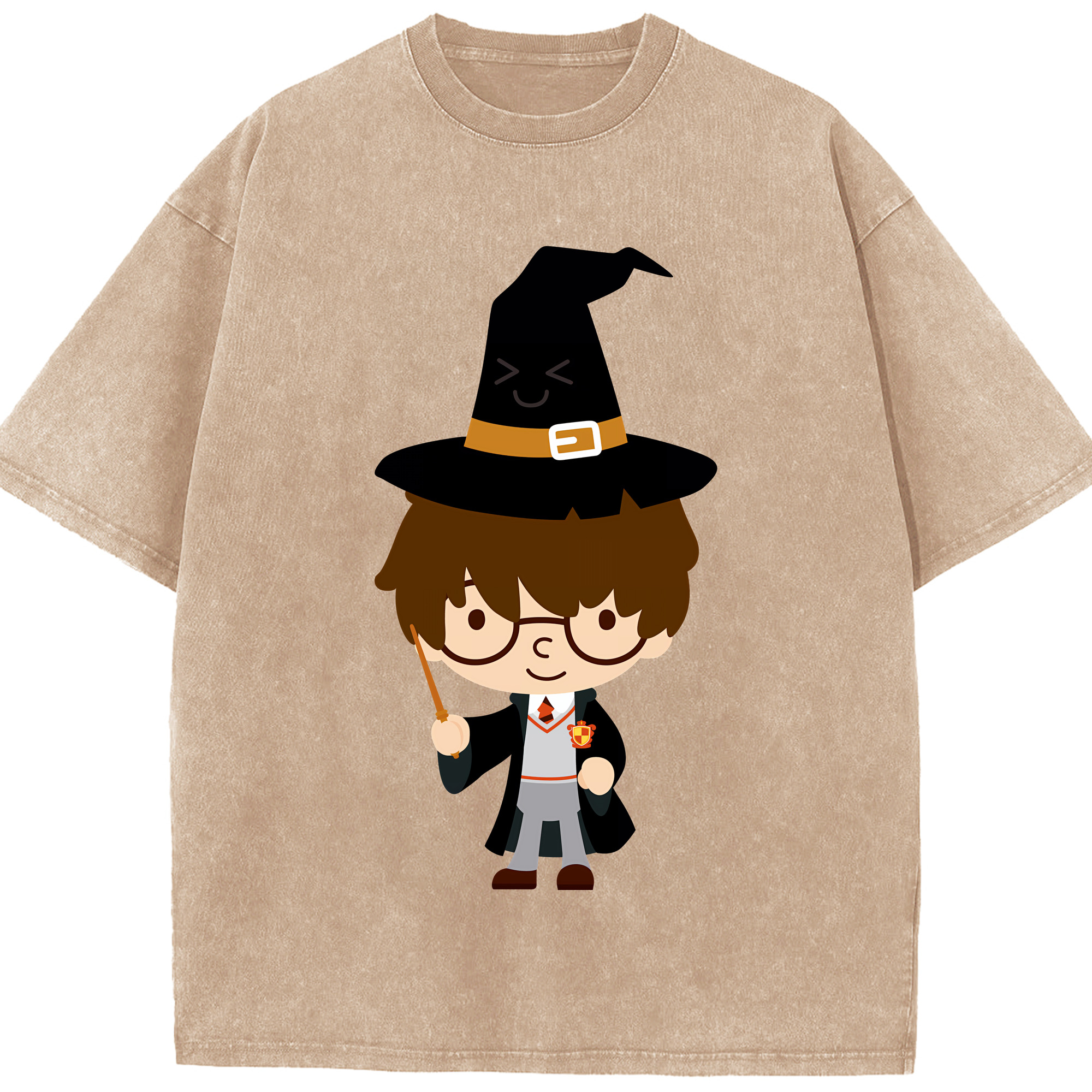 （画像用） Harry Potter ハリー・ポッターシリーズ 綿100% ヴィンテージ風 半袖Tシャツ（フロントプリント）