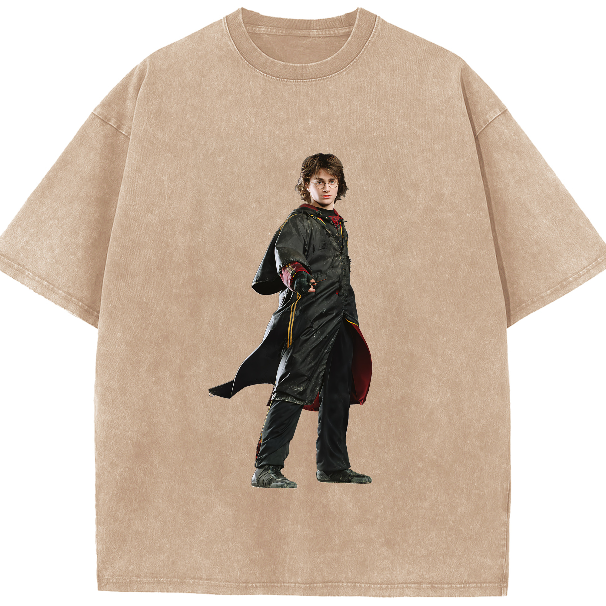 （画像用） Harry Potter ハリー・ポッターシリーズ 綿100% ヴィンテージ風 半袖Tシャツ（フロントプリント）