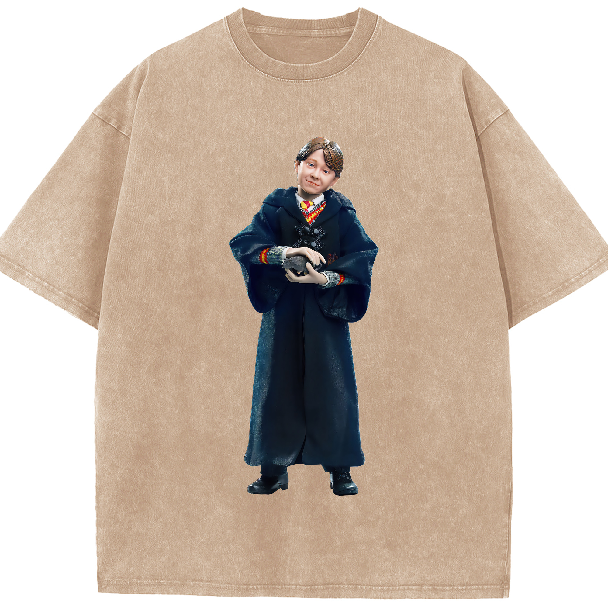（画像用） Harry Potter ハリー・ポッターシリーズ 綿100% ヴィンテージ風 半袖Tシャツ（フロントプリント）