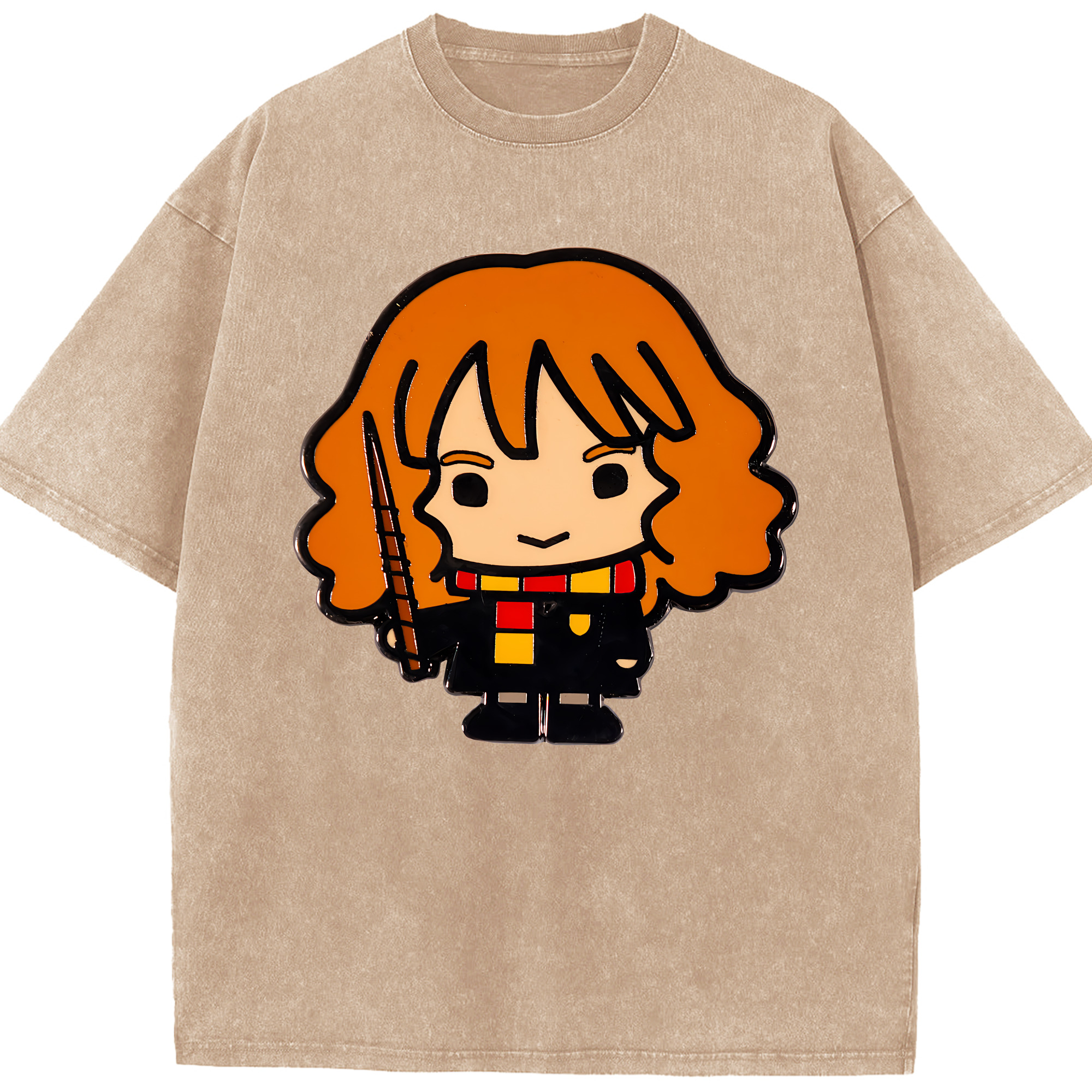 （画像用） Harry Potter ハリー・ポッターシリーズ 綿100% ヴィンテージ風 半袖Tシャツ（フロントプリント）