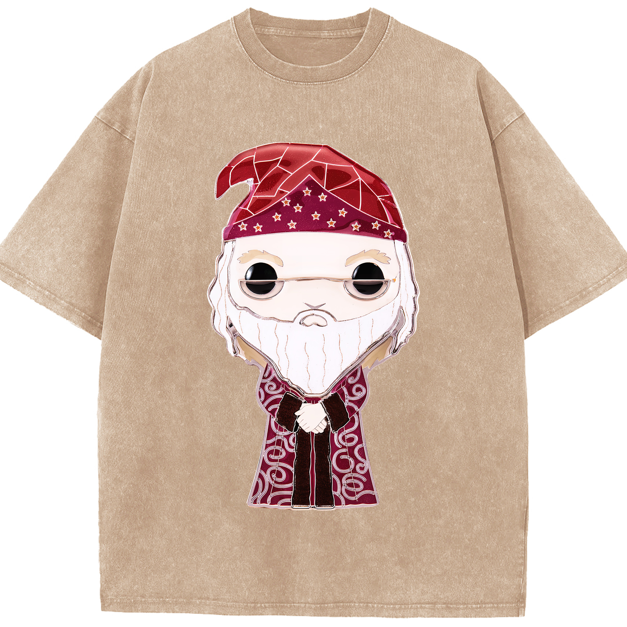 （画像用） Harry Potter ハリー・ポッターシリーズ 綿100% ヴィンテージ風 半袖Tシャツ（フロントプリント）