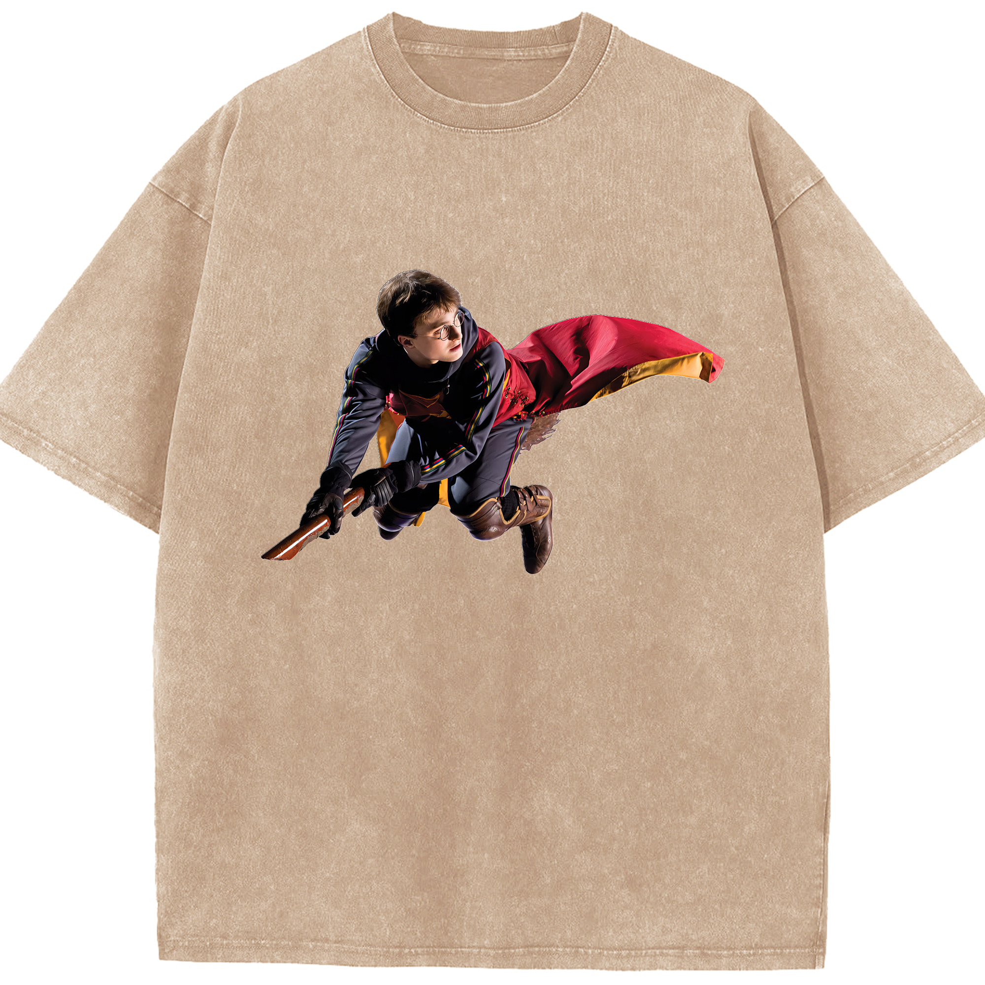 （画像用） Harry Potter ハリー・ポッターシリーズ 綿100% ヴィンテージ風 半袖Tシャツ（フロントプリント）