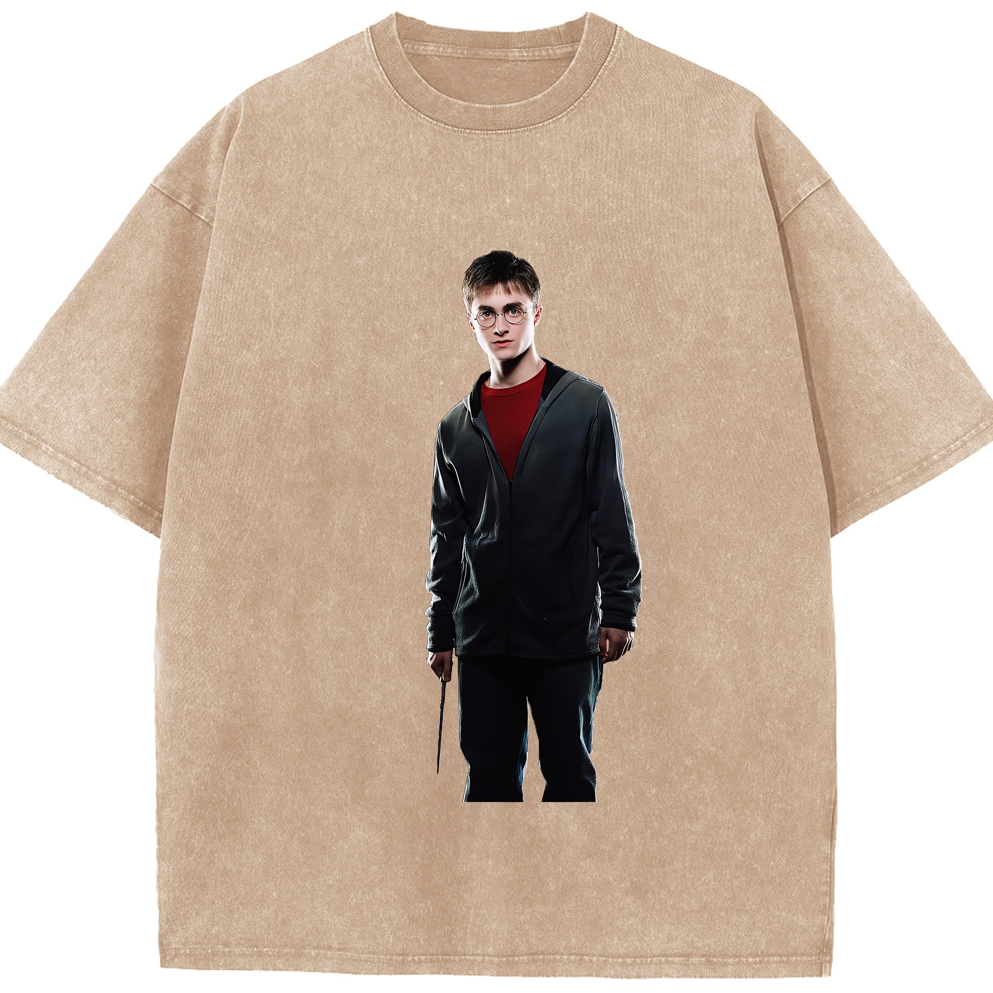 （画像用） Harry Potter ハリー・ポッターシリーズ 綿100% ヴィンテージ風 半袖Tシャツ（フロントプリント）
