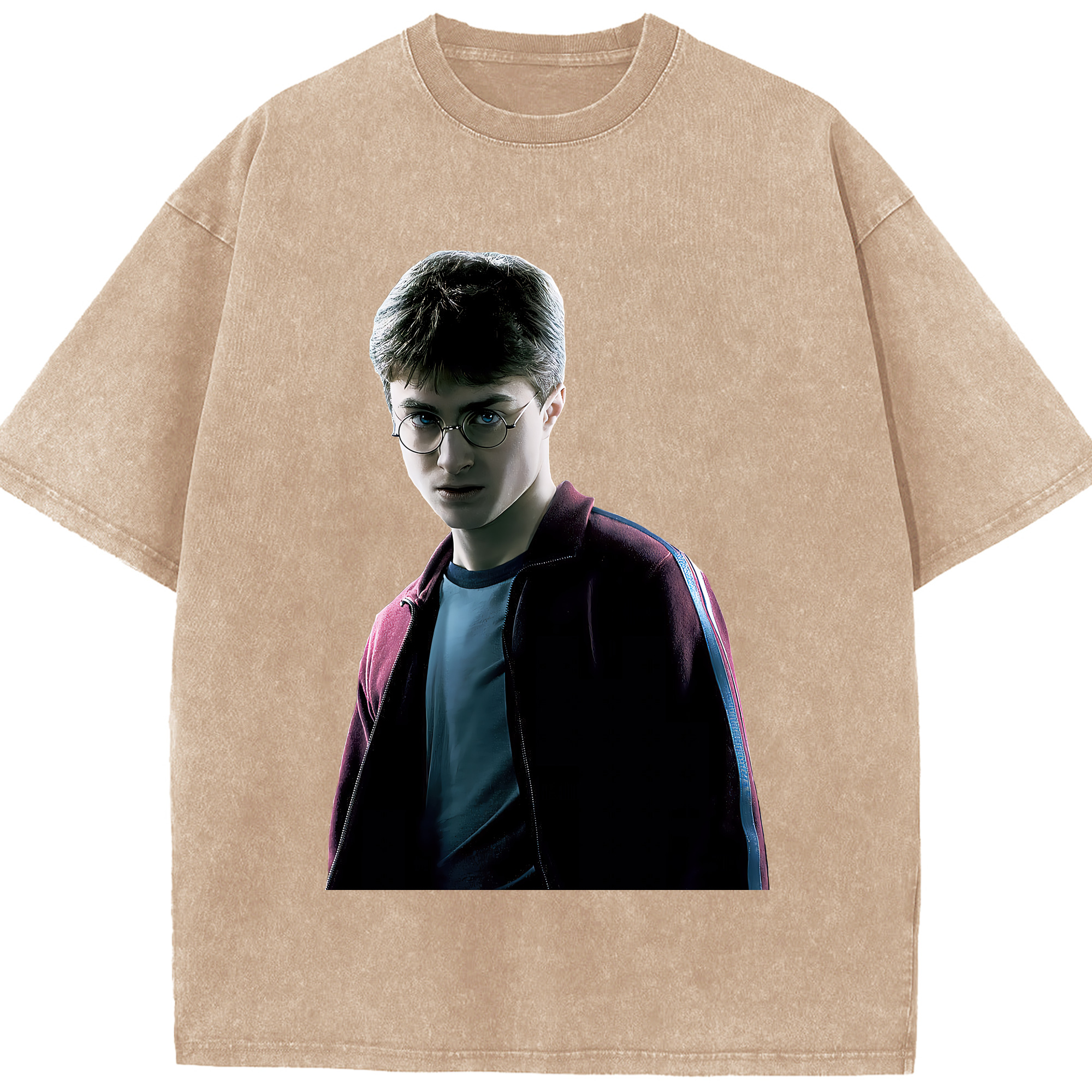 （画像用） Harry Potter ハリー・ポッターシリーズ 綿100% ヴィンテージ風 半袖Tシャツ（フロントプリント）
