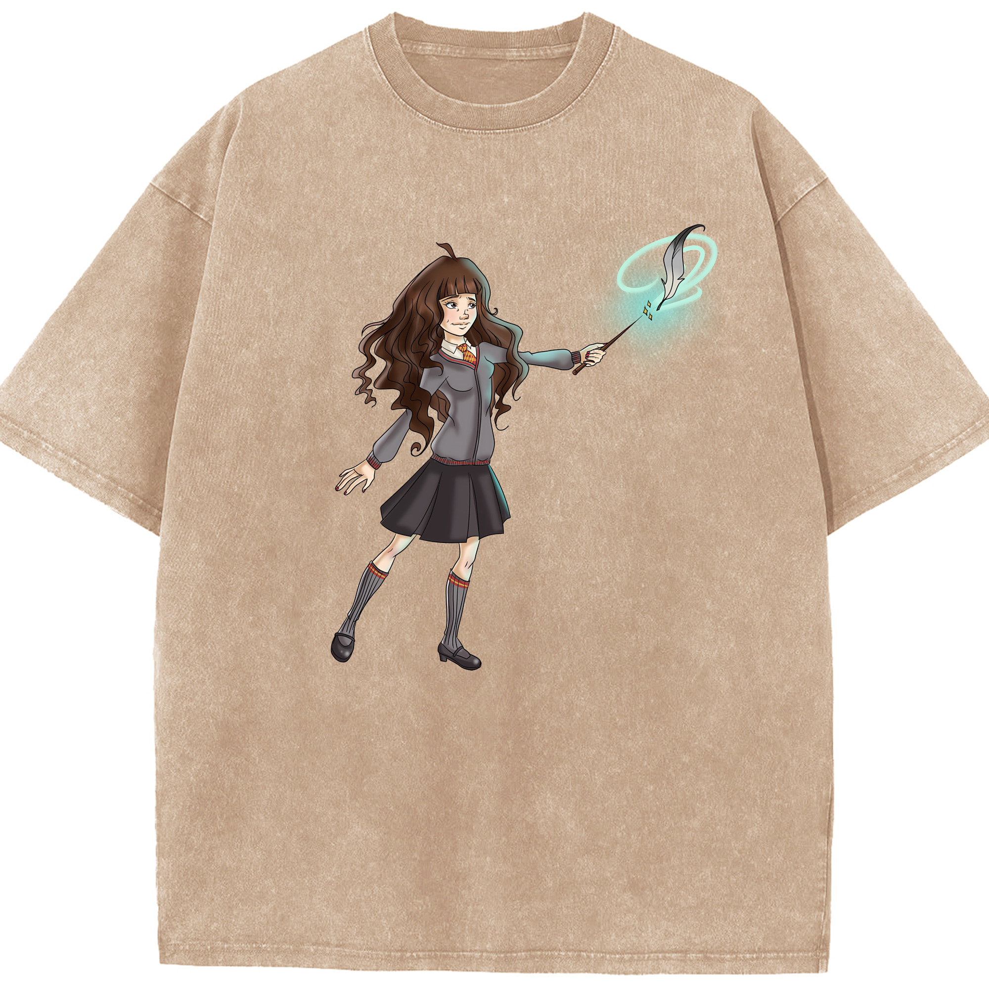 （画像用） Harry Potter ハリー・ポッターシリーズ 綿100% ヴィンテージ風 半袖Tシャツ（フロントプリント）