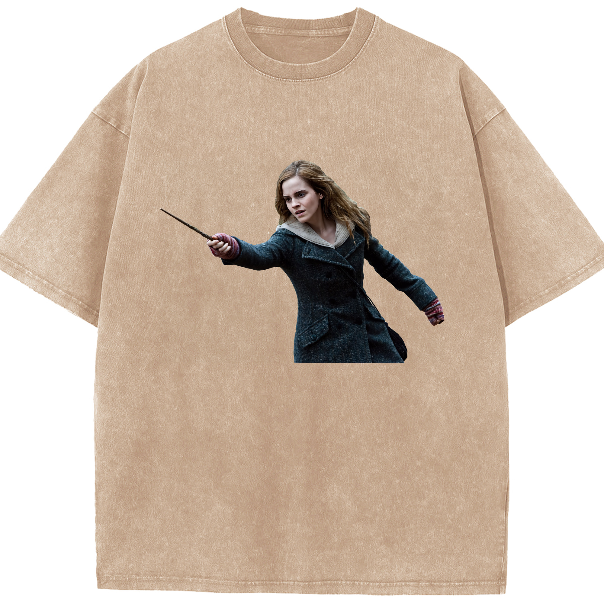 （画像用） Harry Potter ハリー・ポッターシリーズ 綿100% ヴィンテージ風 半袖Tシャツ（フロントプリント）