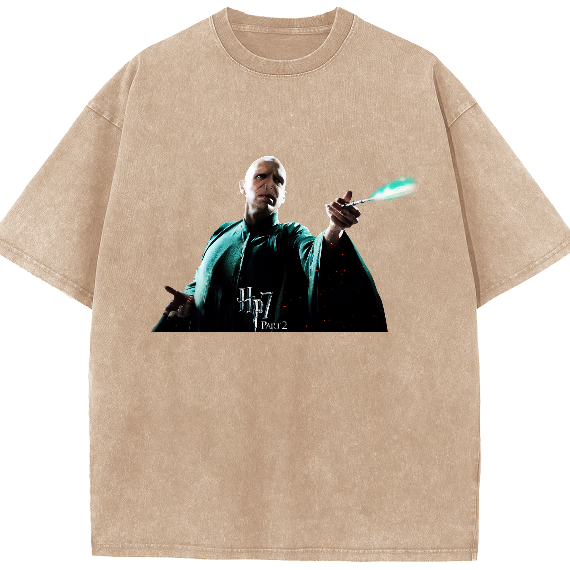 （画像用） Harry Potter ハリー・ポッターシリーズ 綿100% ヴィンテージ風 半袖Tシャツ（フロントプリント）