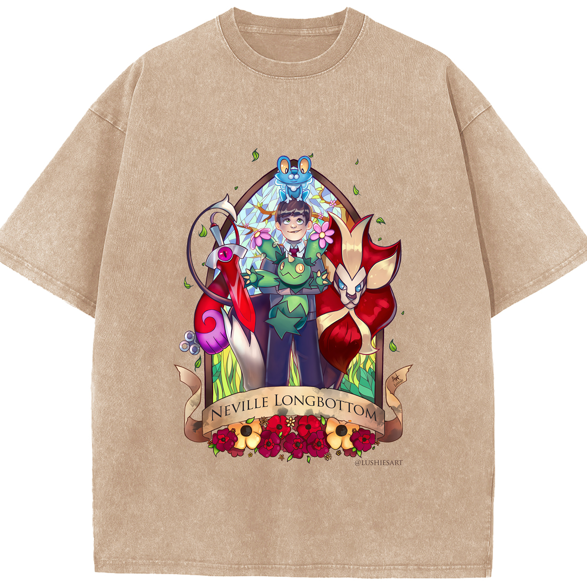 （画像用） Harry Potter ハリー・ポッターシリーズ 綿100% ヴィンテージ風 半袖Tシャツ（フロントプリント）
