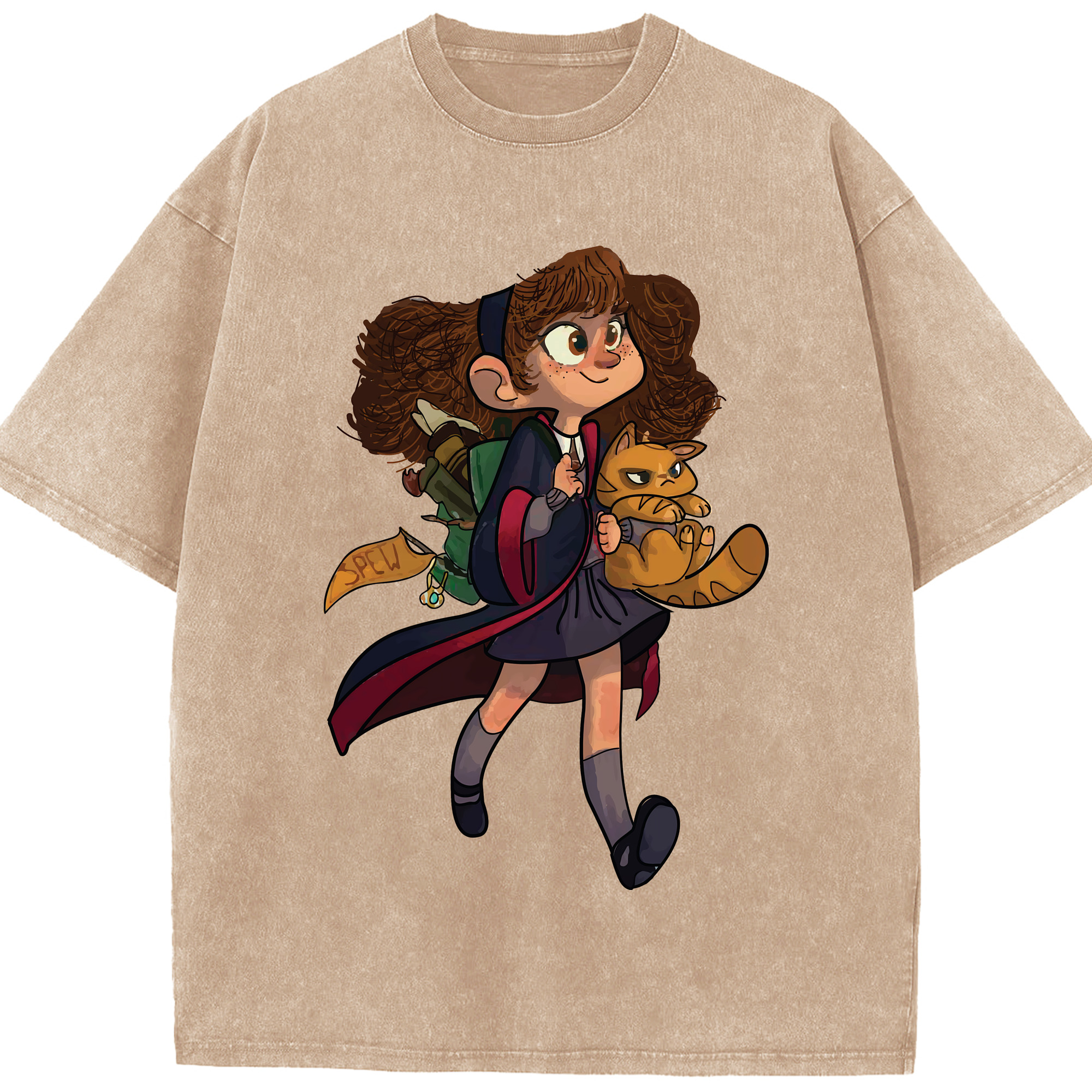 （画像用） Harry Potter ハリー・ポッターシリーズ 綿100% ヴィンテージ風 半袖Tシャツ（フロントプリント）
