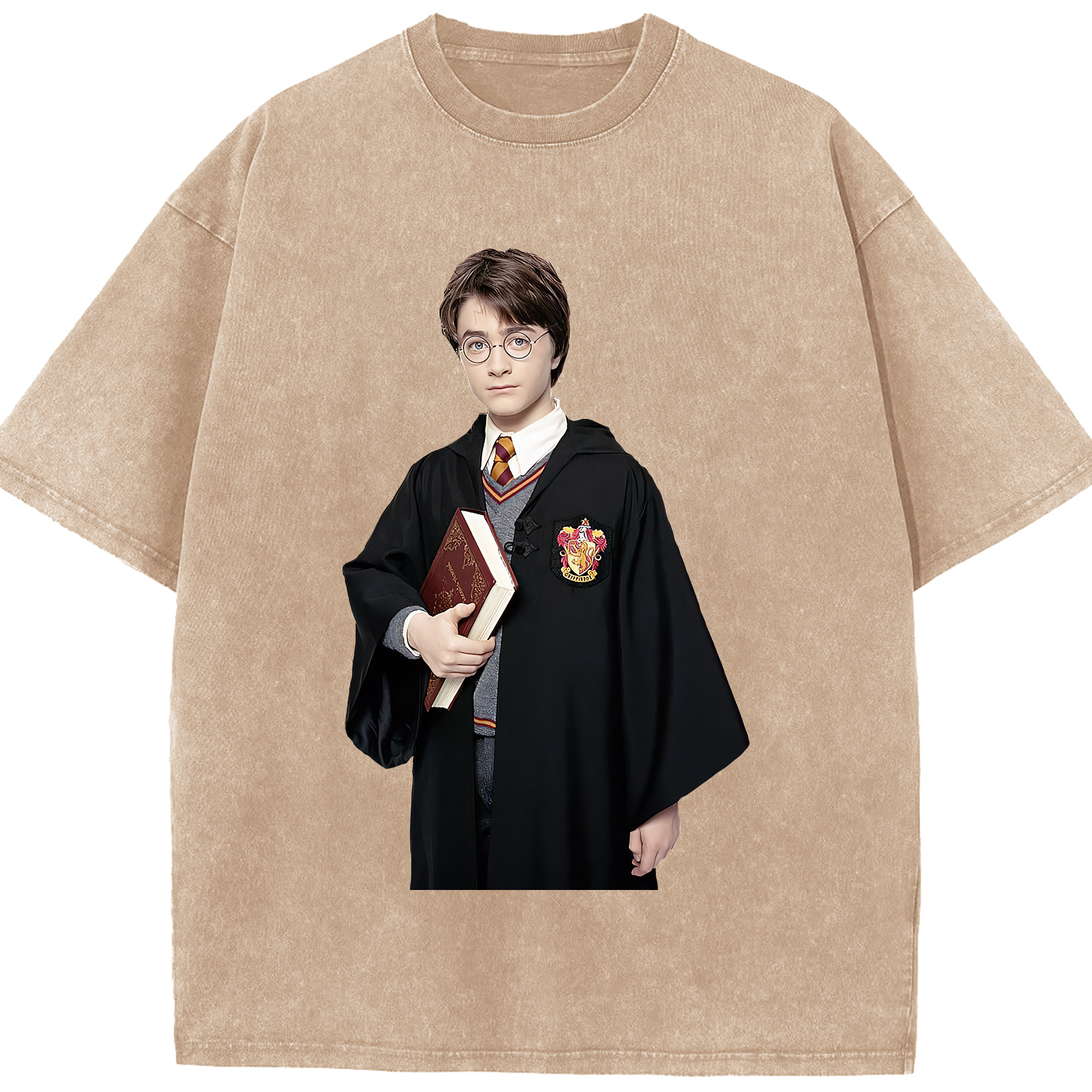 （画像用） Harry Potter ハリー・ポッターシリーズ 綿100% ヴィンテージ風 半袖Tシャツ（フロントプリント）