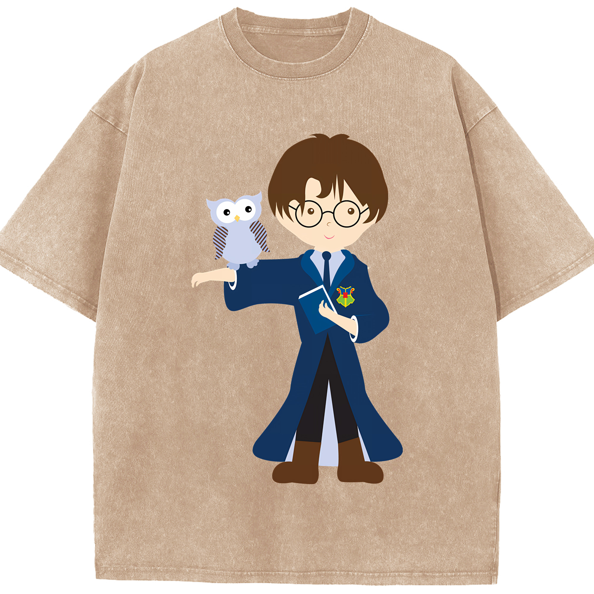 （画像用） Harry Potter ハリー・ポッターシリーズ 綿100% ヴィンテージ風 半袖Tシャツ（フロントプリント）