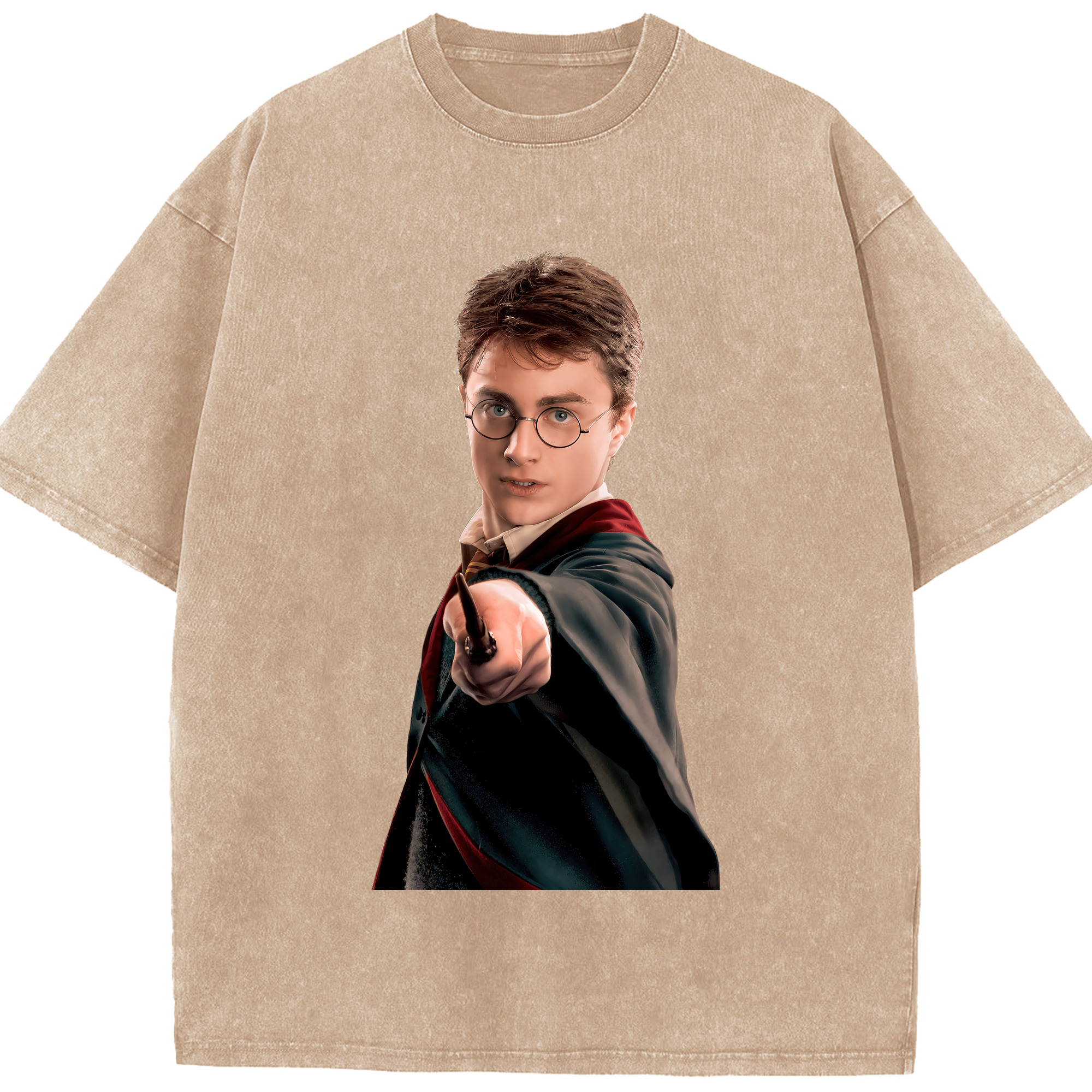 （画像用） Harry Potter ハリー・ポッターシリーズ 綿100% ヴィンテージ風 半袖Tシャツ（フロントプリント）