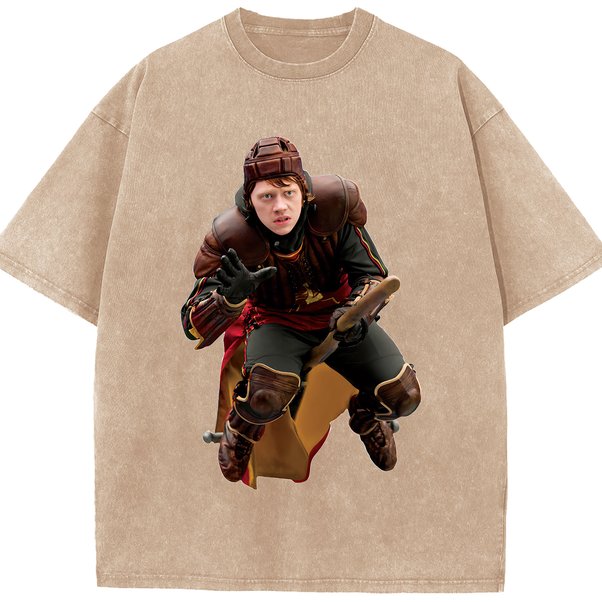 （画像用） Harry Potter ハリー・ポッターシリーズ 綿100% ヴィンテージ風 半袖Tシャツ（フロントプリント）