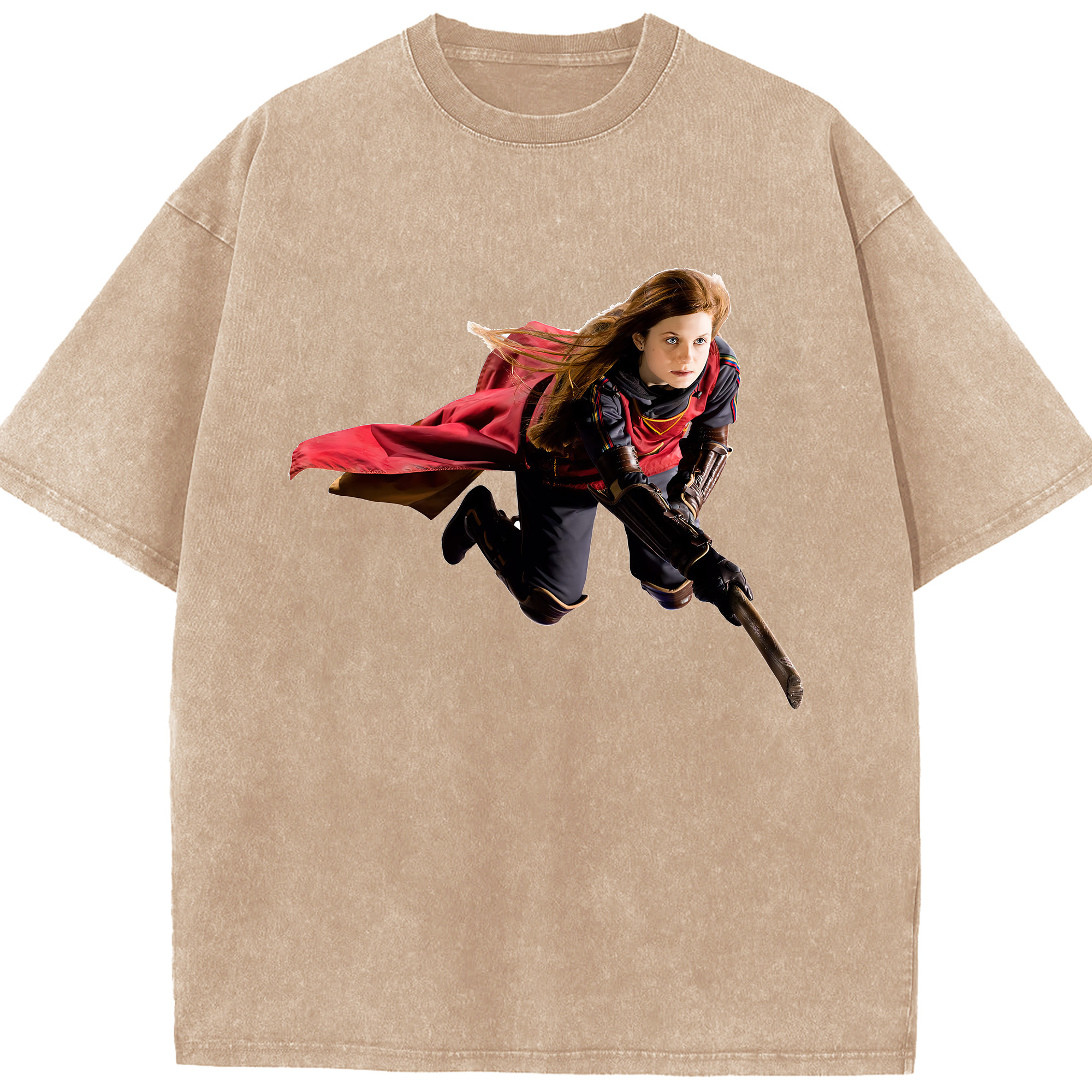 （画像用） Harry Potter ハリー・ポッターシリーズ 綿100% ヴィンテージ風 半袖Tシャツ（フロントプリント）