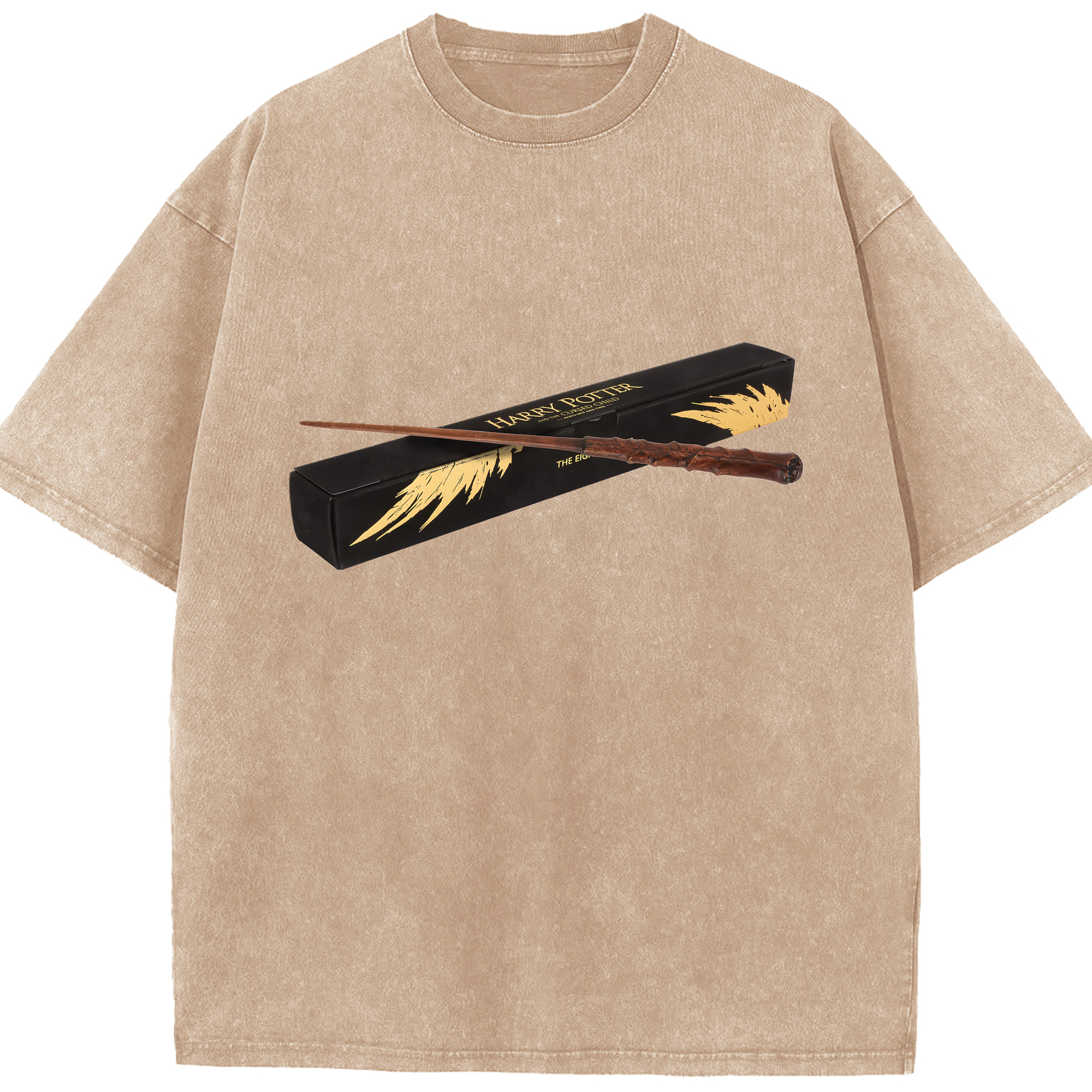 （画像用） Harry Potter ハリー・ポッターシリーズ 綿100% ヴィンテージ風 半袖Tシャツ（フロントプリント）