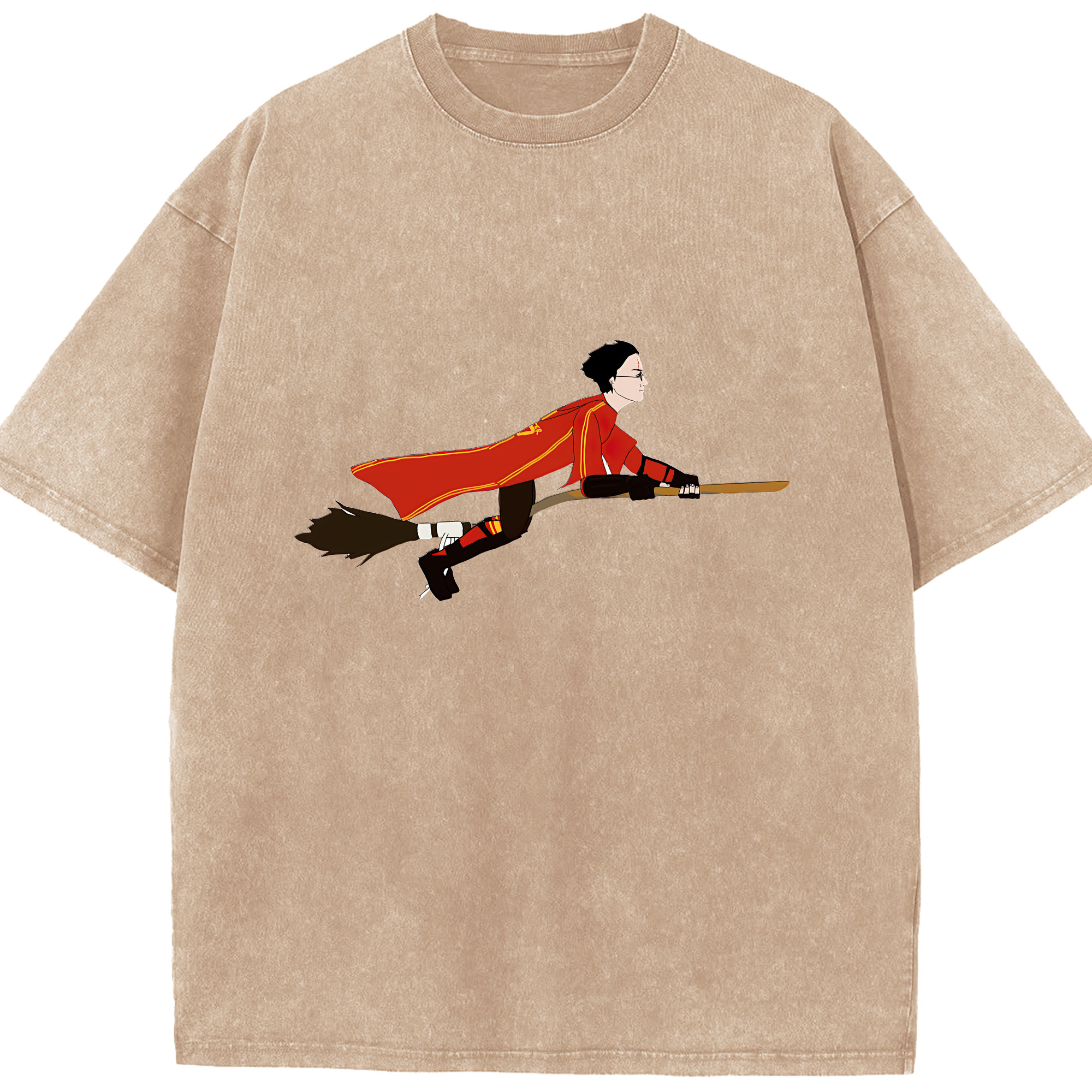 （画像用） Harry Potter ハリー・ポッターシリーズ 綿100% ヴィンテージ風 半袖Tシャツ（フロントプリント）
