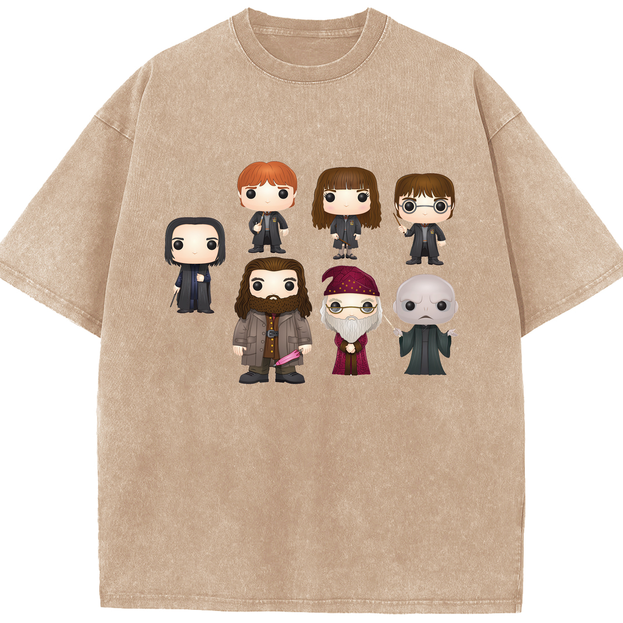 （画像用） Harry Potter ハリー・ポッターシリーズ 綿100% ヴィンテージ風 半袖Tシャツ（フロントプリント）