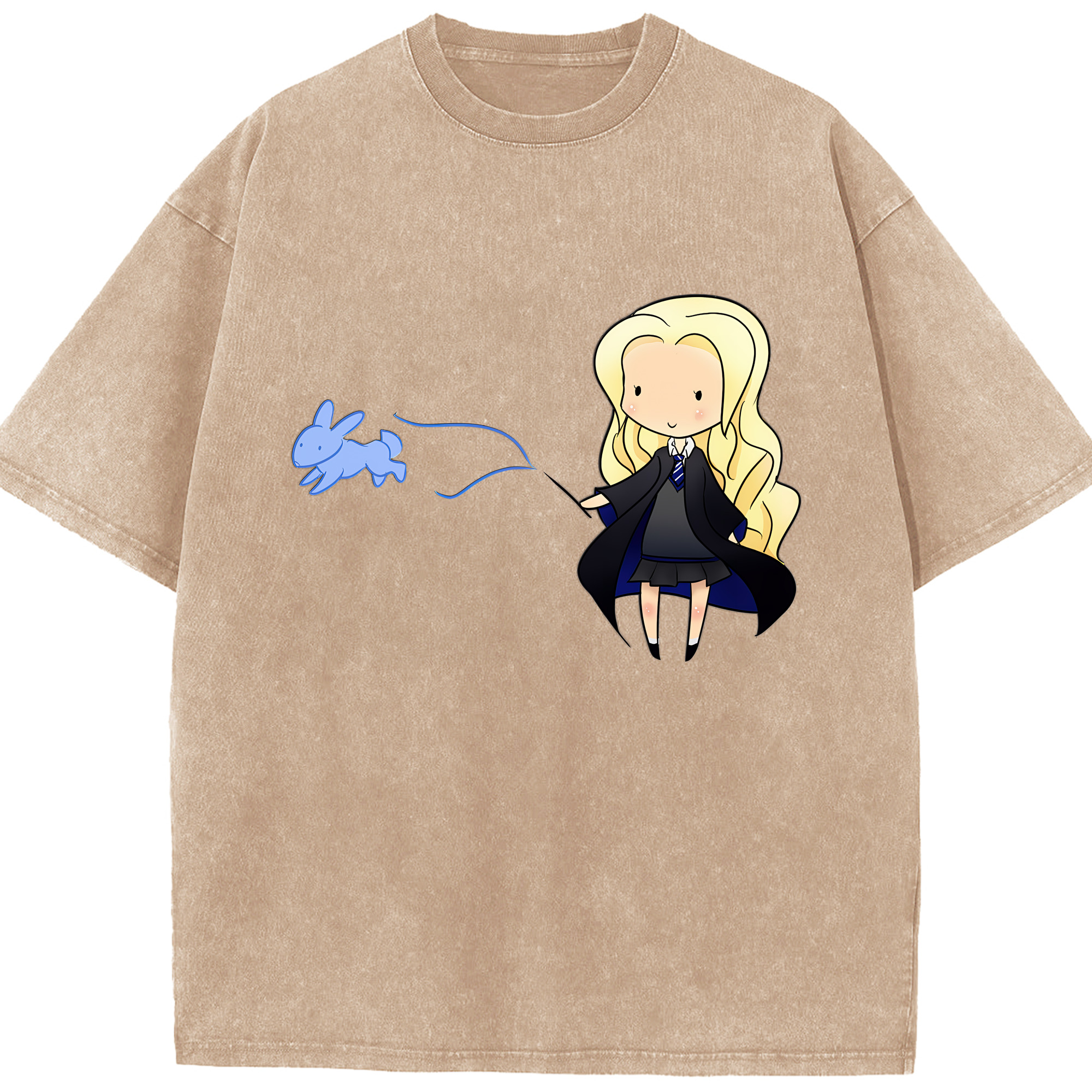 （画像用） Harry Potter ハリー・ポッターシリーズ 綿100% ヴィンテージ風 半袖Tシャツ（フロントプリント）
