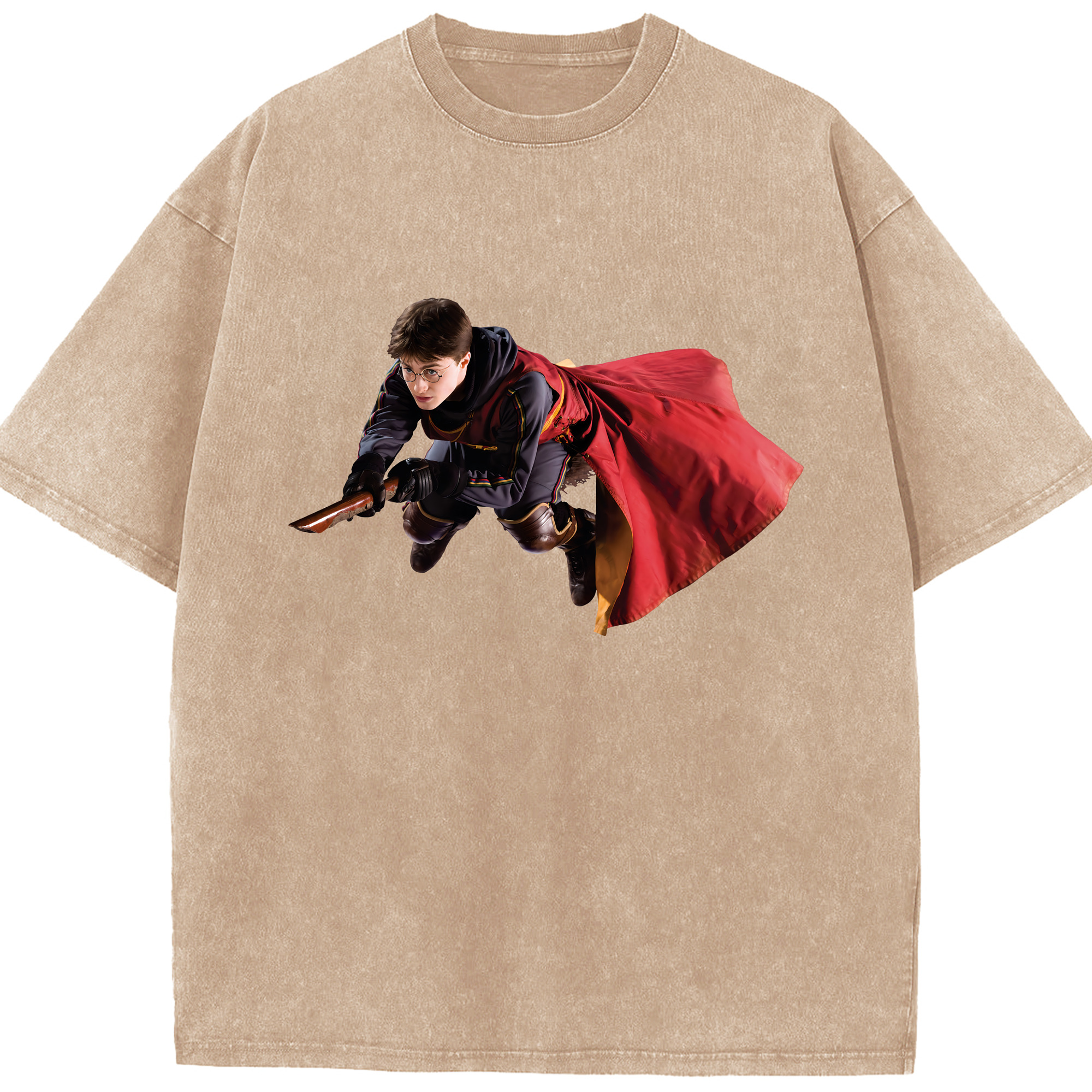 （画像用） Harry Potter ハリー・ポッターシリーズ 綿100% ヴィンテージ風 半袖Tシャツ（フロントプリント）