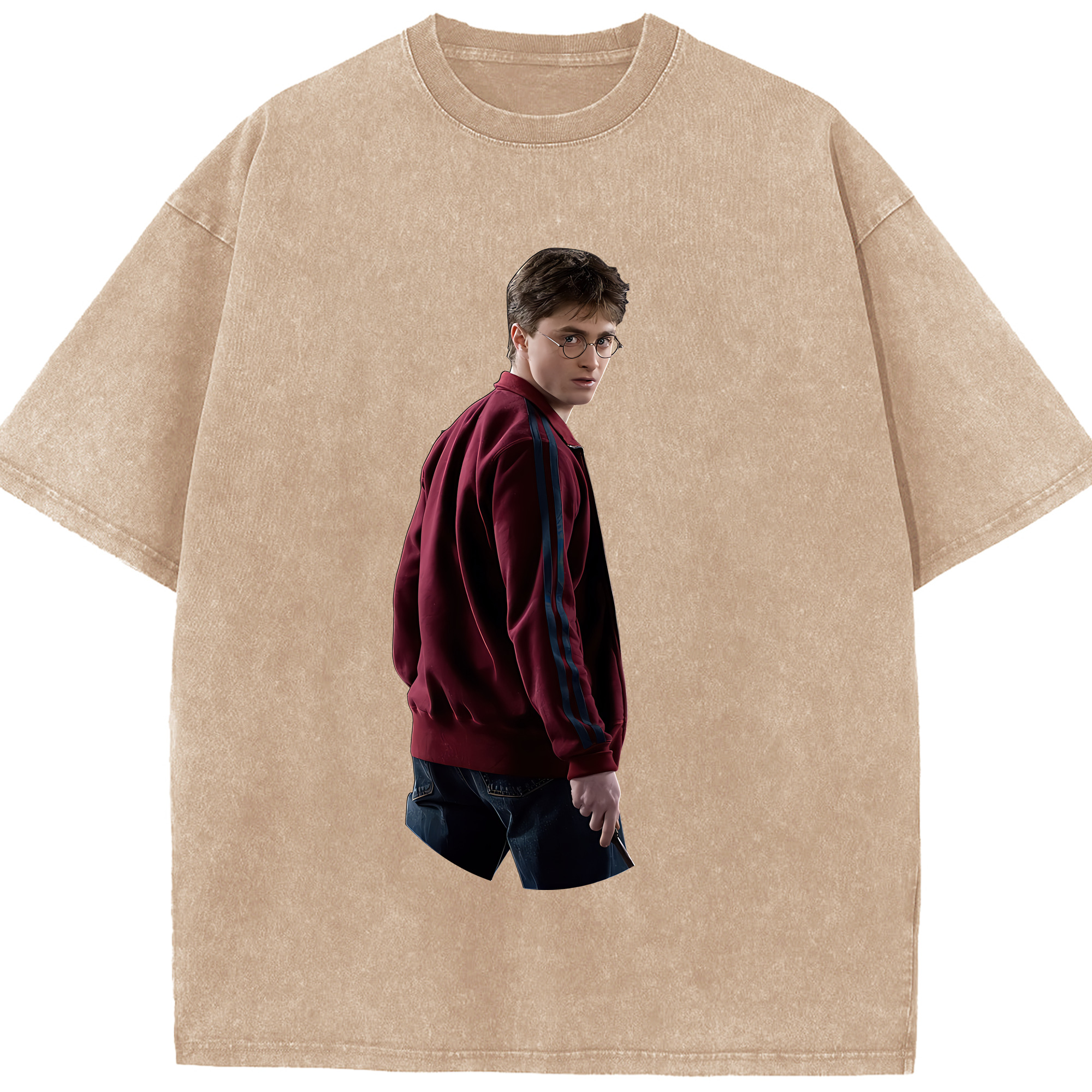 （画像用） Harry Potter ハリー・ポッターシリーズ 綿100% ヴィンテージ風 半袖Tシャツ（フロントプリント）