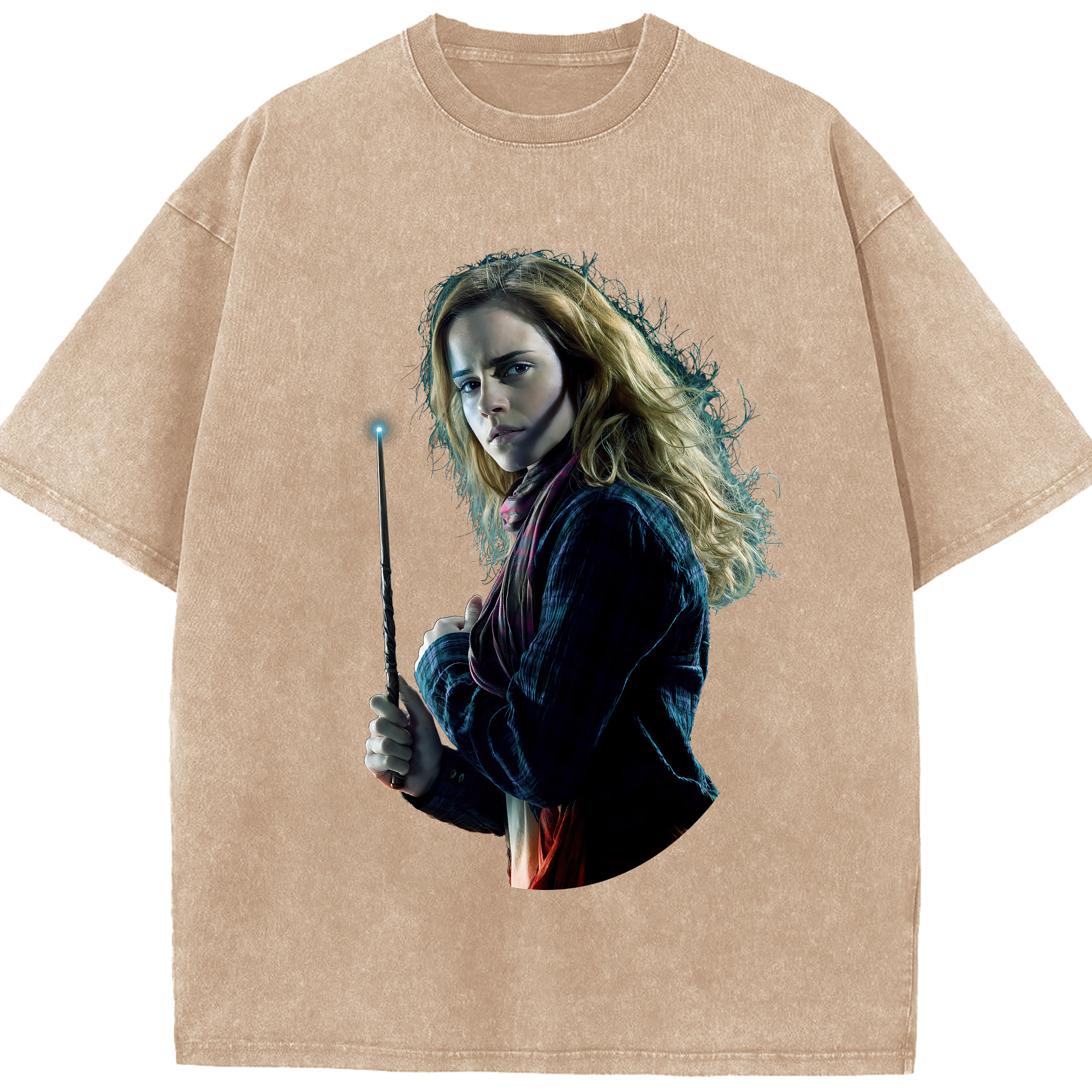 （画像用） Harry Potter ハリー・ポッターシリーズ 綿100% ヴィンテージ風 半袖Tシャツ（フロントプリント）