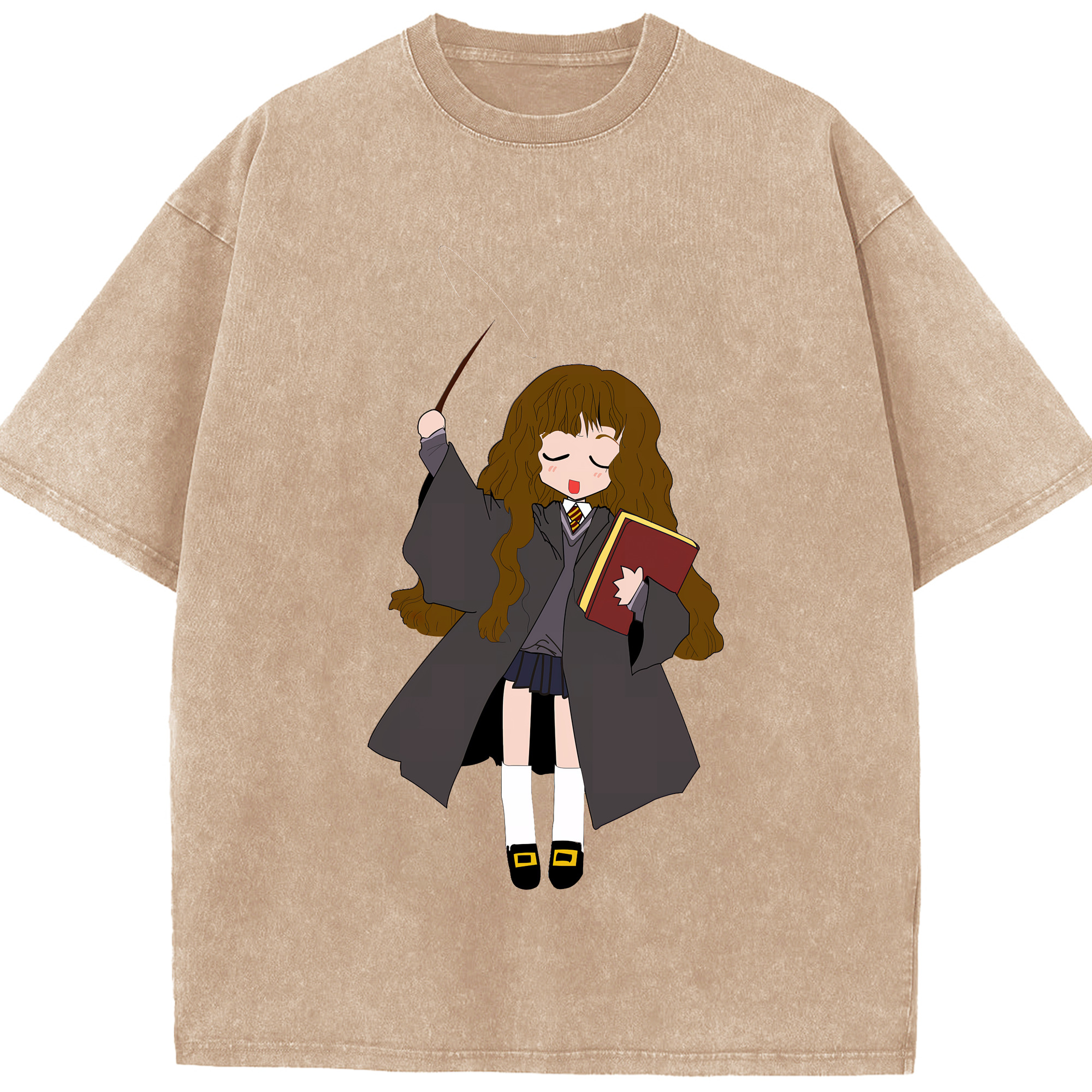 （画像用） Harry Potter ハリー・ポッターシリーズ 綿100% ヴィンテージ風 半袖Tシャツ（フロントプリント）