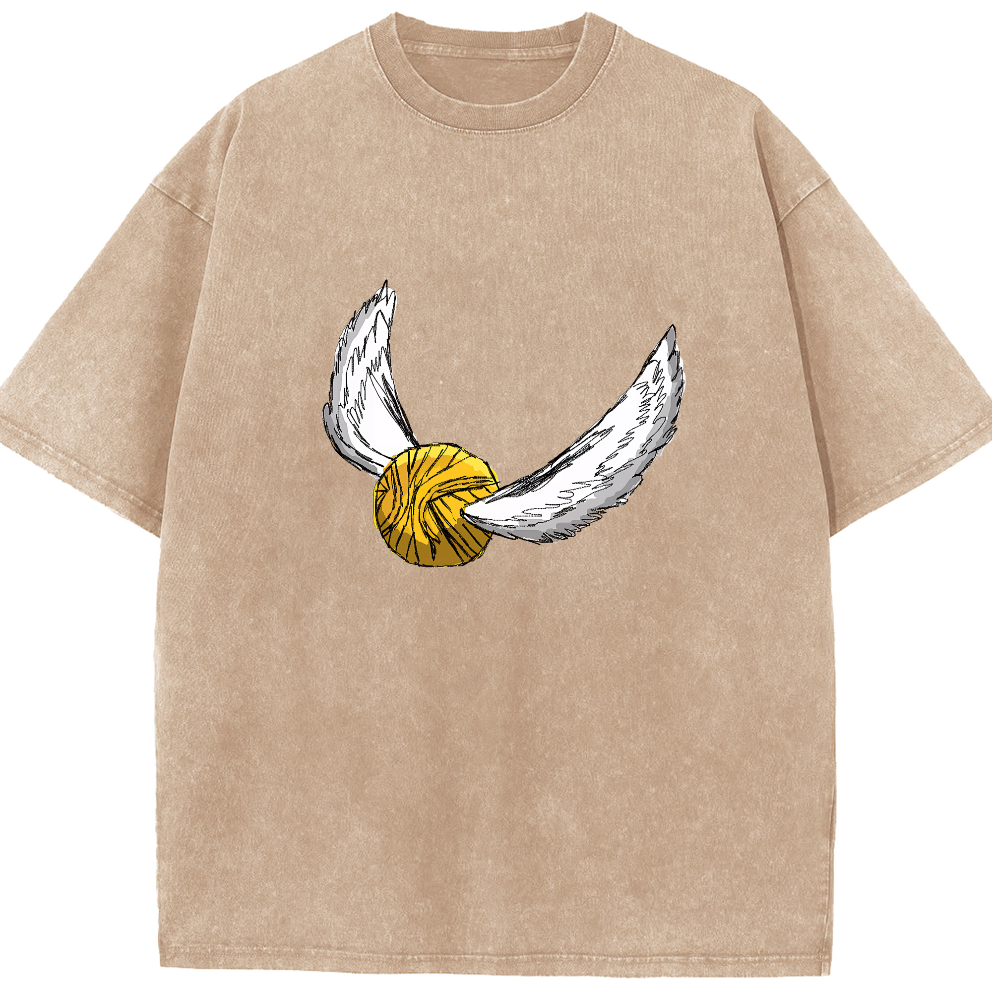 （画像用） Harry Potter ハリー・ポッターシリーズ 綿100% ヴィンテージ風 半袖Tシャツ（フロントプリント）