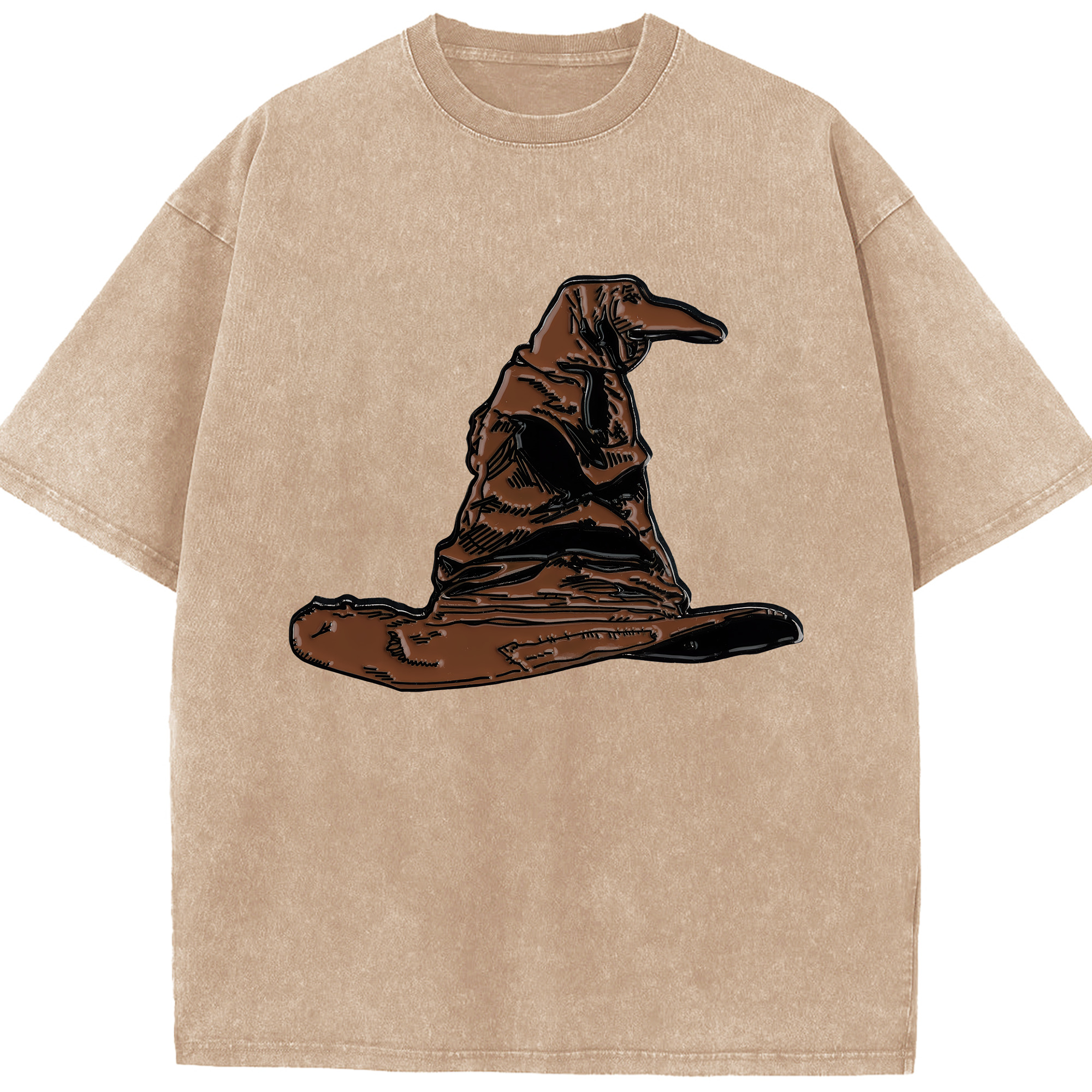 （画像用） Harry Potter ハリー・ポッターシリーズ 綿100% ヴィンテージ風 半袖Tシャツ（フロントプリント）