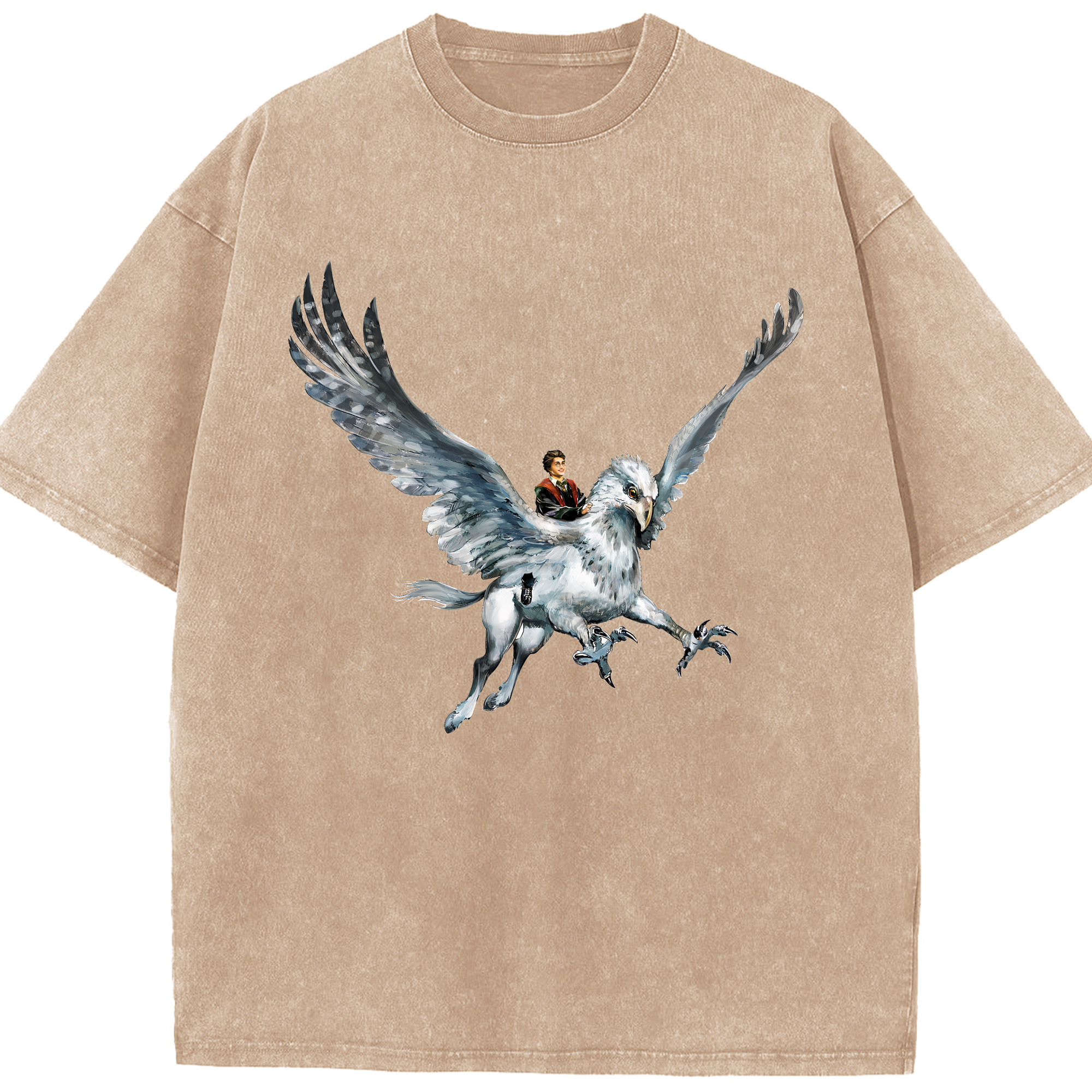 （画像用） Harry Potter ハリー・ポッターシリーズ 綿100% ヴィンテージ風 半袖Tシャツ（フロントプリント）