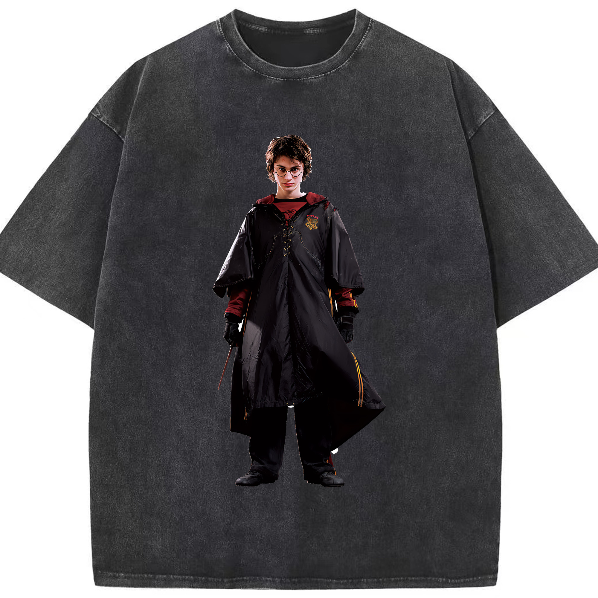（画像用） Harry Potter ハリー・ポッターシリーズ 綿100% ヴィンテージ風 半袖Tシャツ（フロントプリント）