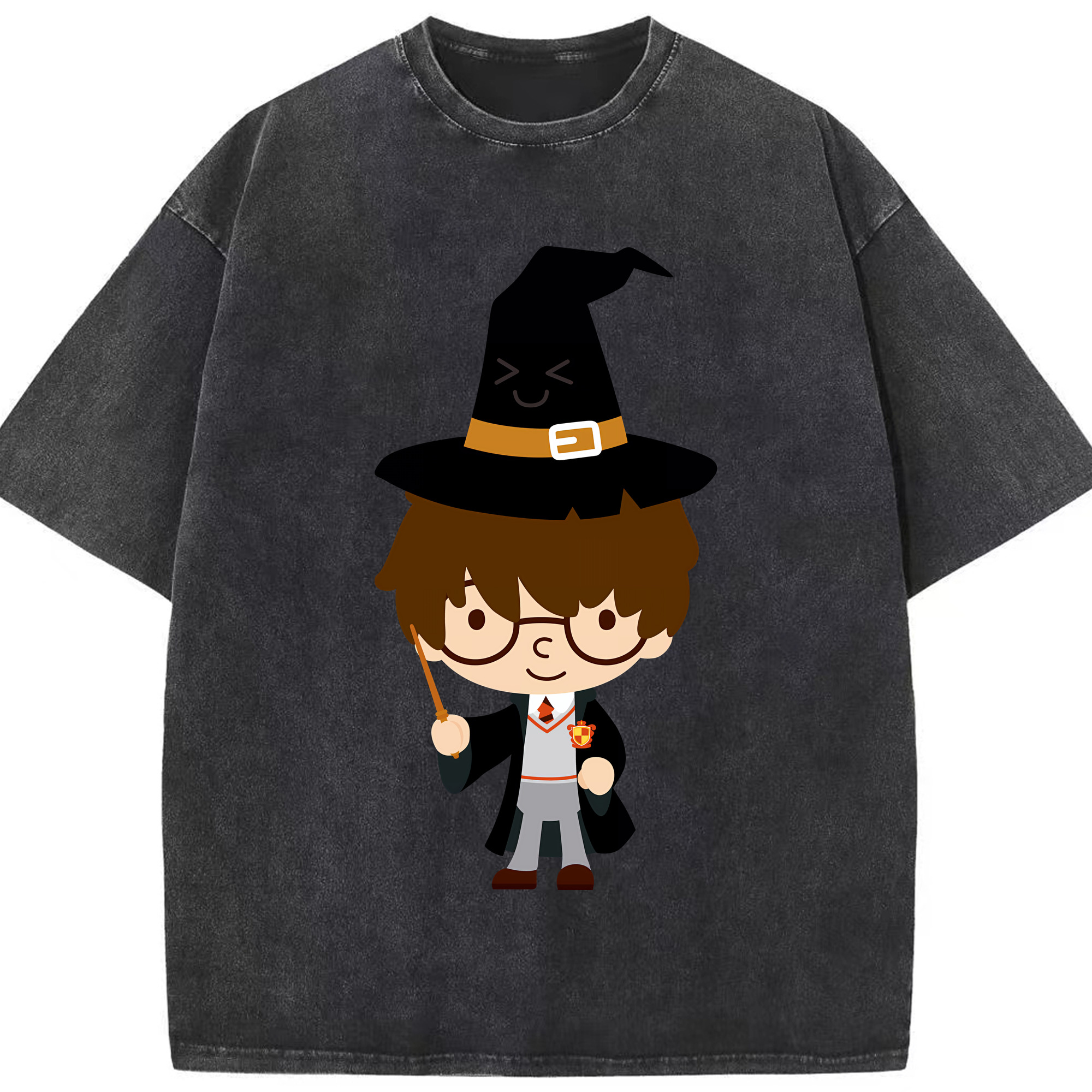 （画像用） Harry Potter ハリー・ポッターシリーズ 綿100% ヴィンテージ風 半袖Tシャツ（フロントプリント）