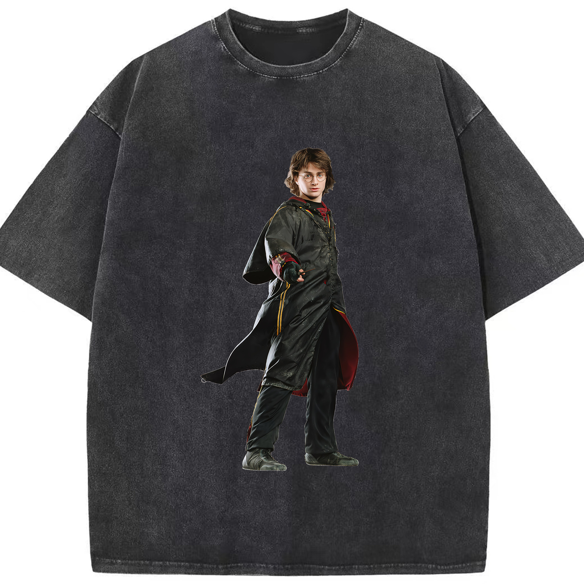 （画像用） Harry Potter ハリー・ポッターシリーズ 綿100% ヴィンテージ風 半袖Tシャツ（フロントプリント）