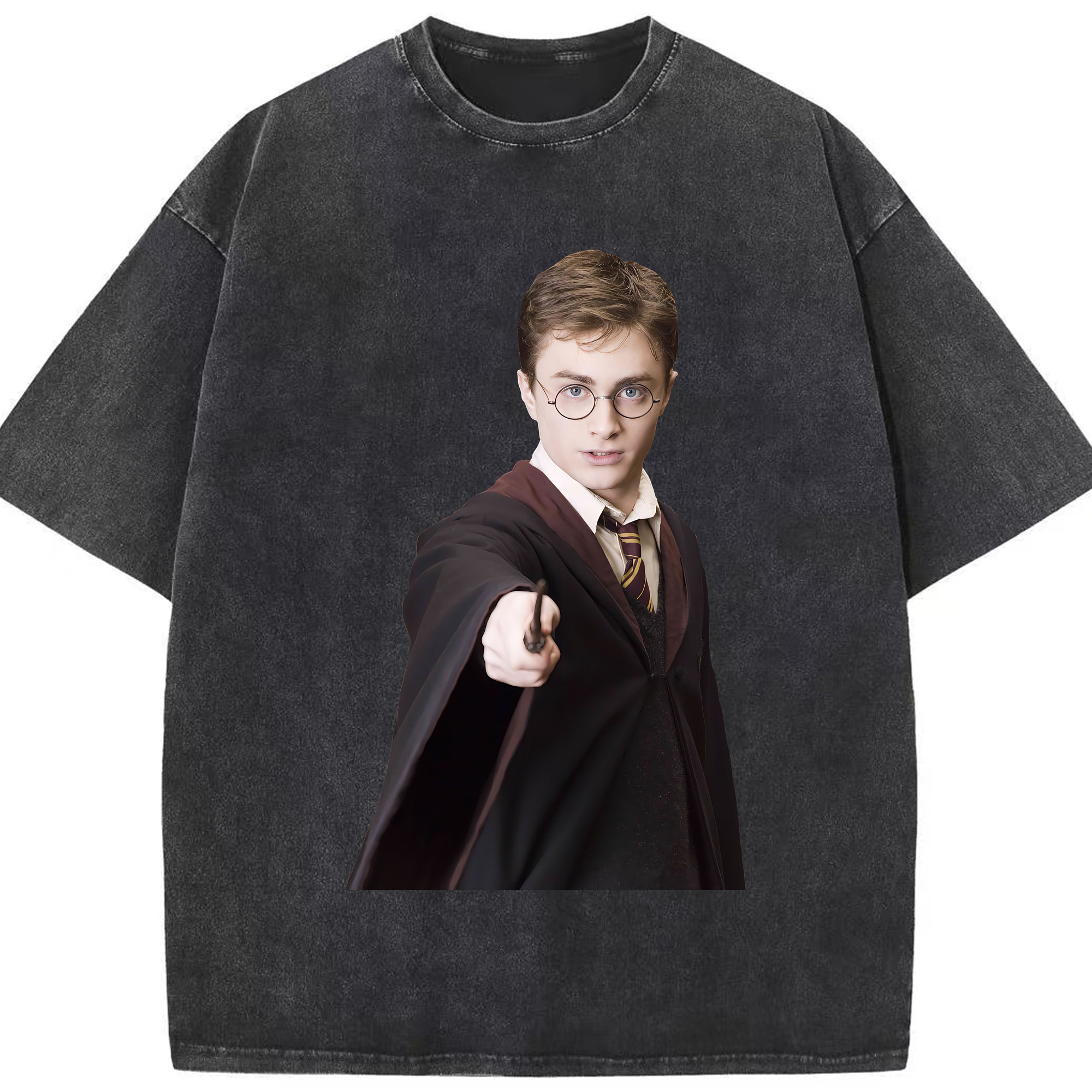 （画像用） Harry Potter ハリー・ポッターシリーズ 綿100% ヴィンテージ風 半袖Tシャツ（フロントプリント）