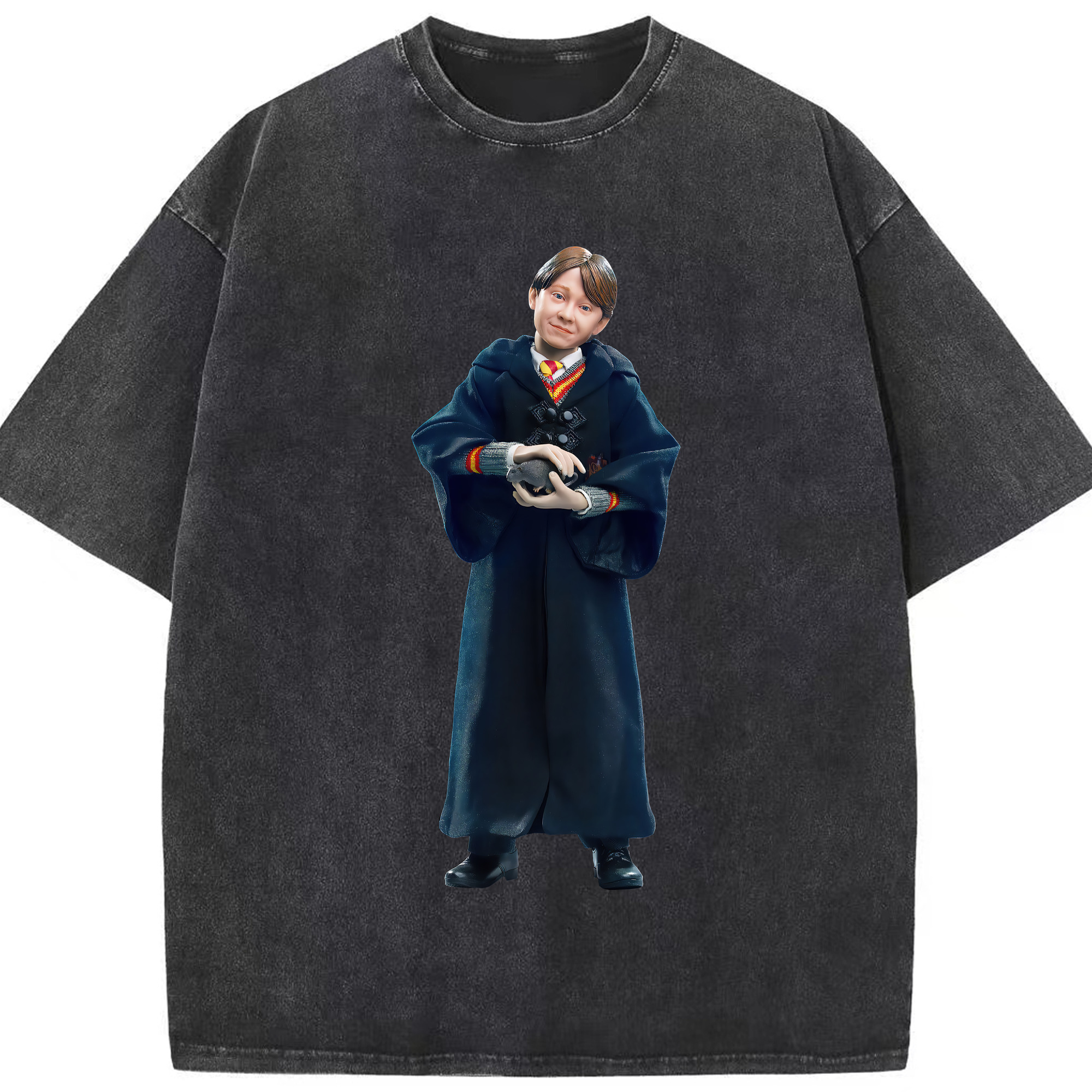 （画像用） Harry Potter ハリー・ポッターシリーズ 綿100% ヴィンテージ風 半袖Tシャツ（フロントプリント）