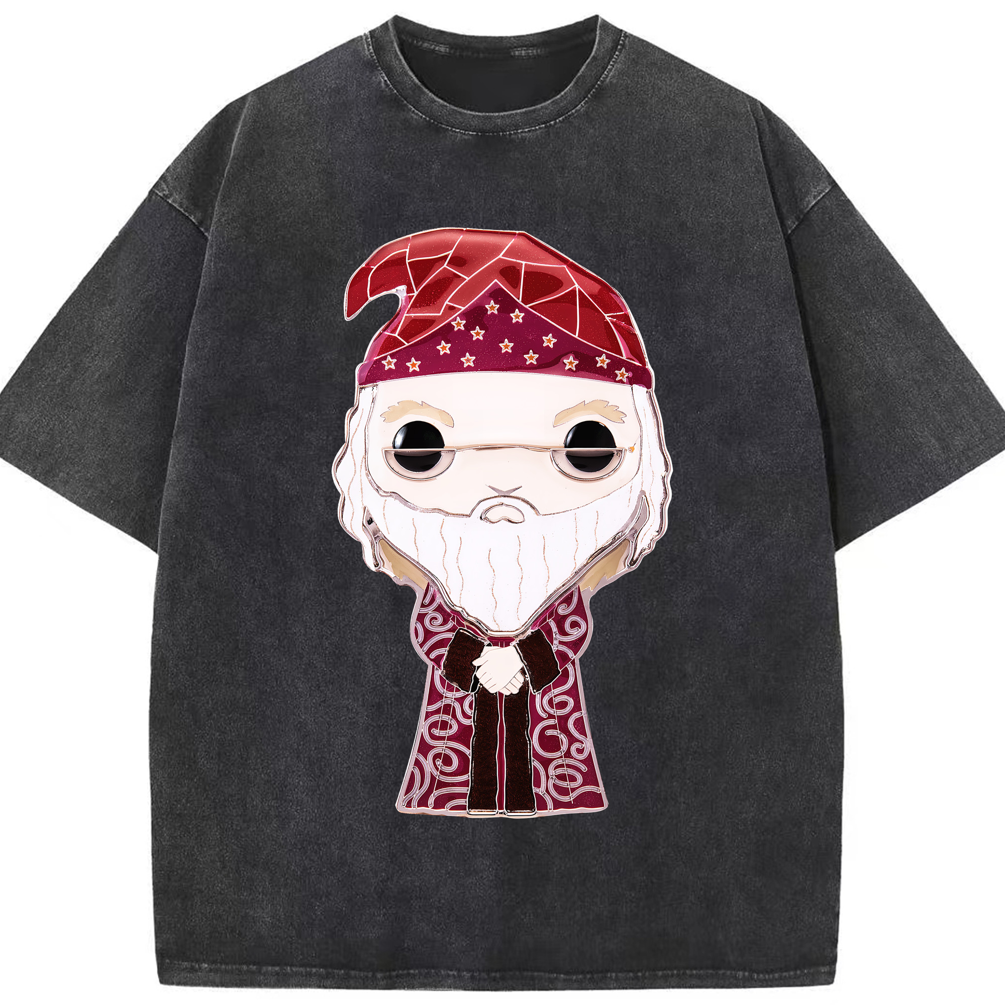 （画像用） Harry Potter ハリー・ポッターシリーズ 綿100% ヴィンテージ風 半袖Tシャツ（フロントプリント）