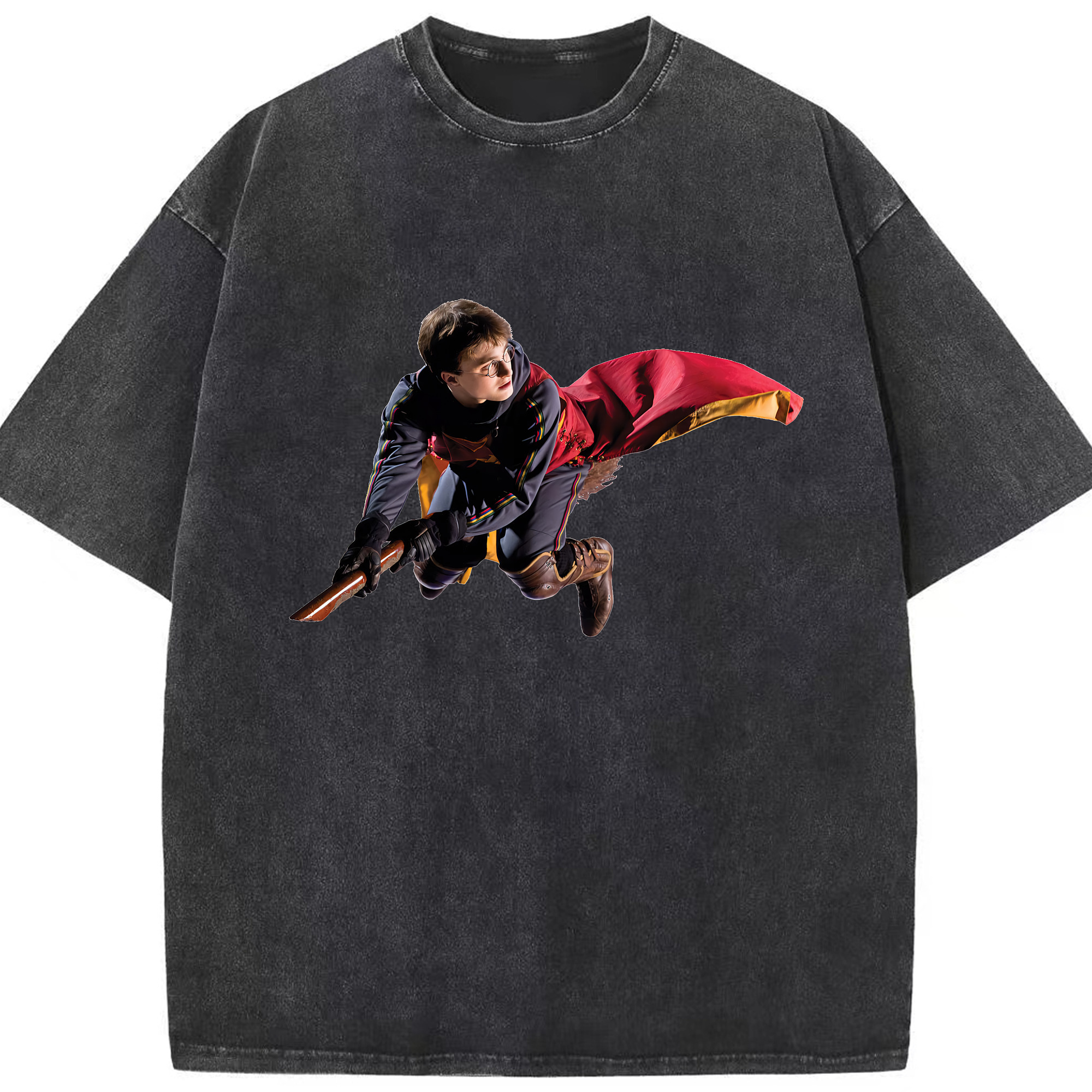 （画像用） Harry Potter ハリー・ポッターシリーズ 綿100% ヴィンテージ風 半袖Tシャツ（フロントプリント）
