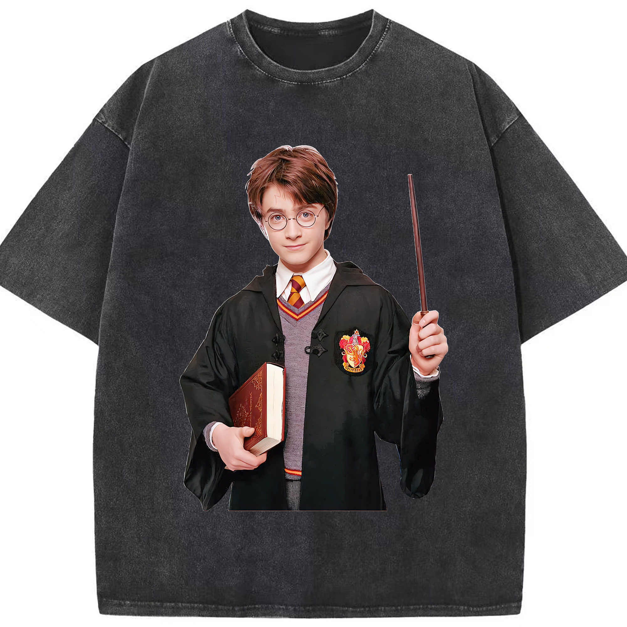 （画像用） Harry Potter ハリー・ポッターシリーズ 綿100% ヴィンテージ風 半袖Tシャツ（フロントプリント）