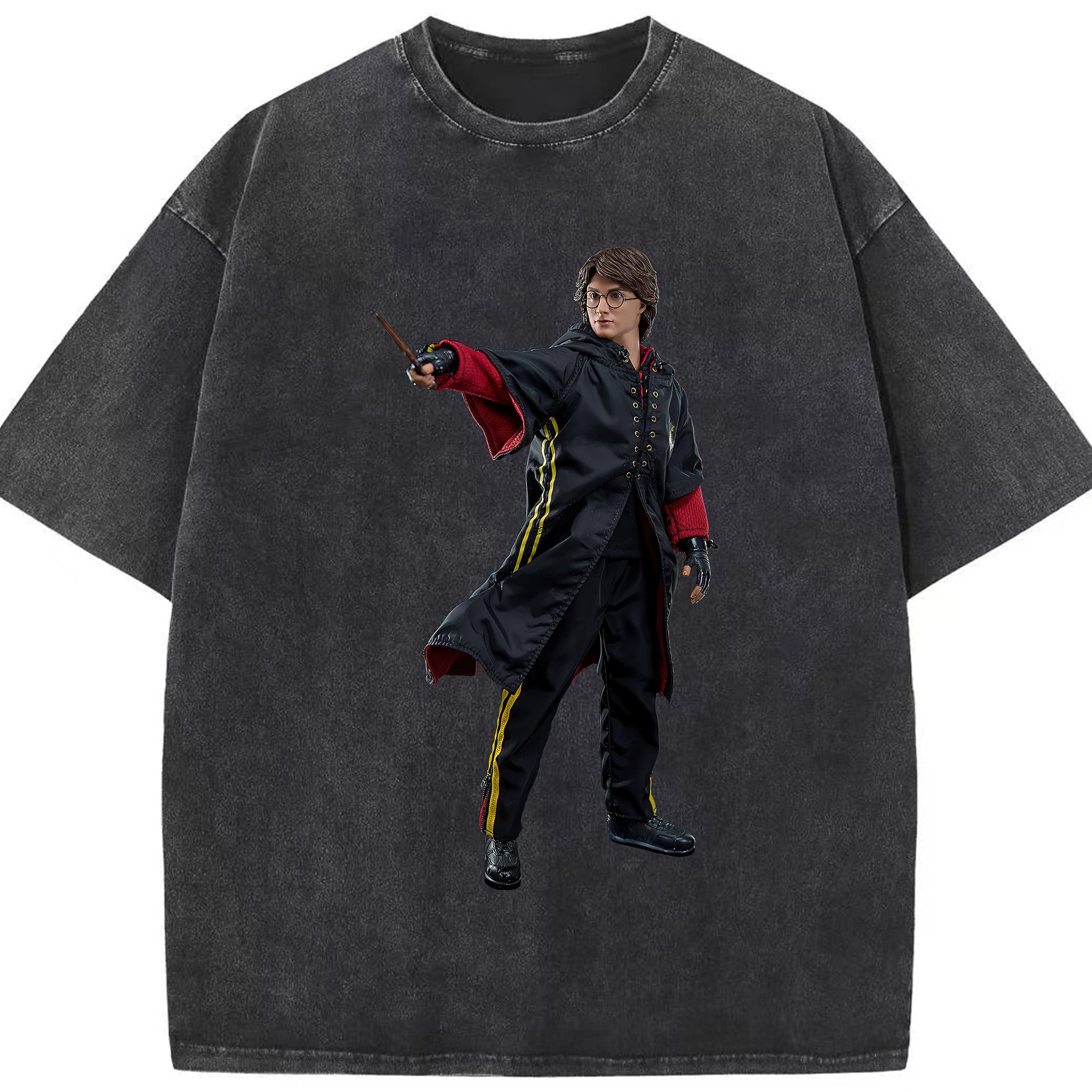 （画像用） Harry Potter ハリー・ポッターシリーズ 綿100% ヴィンテージ風 半袖Tシャツ（フロントプリント）