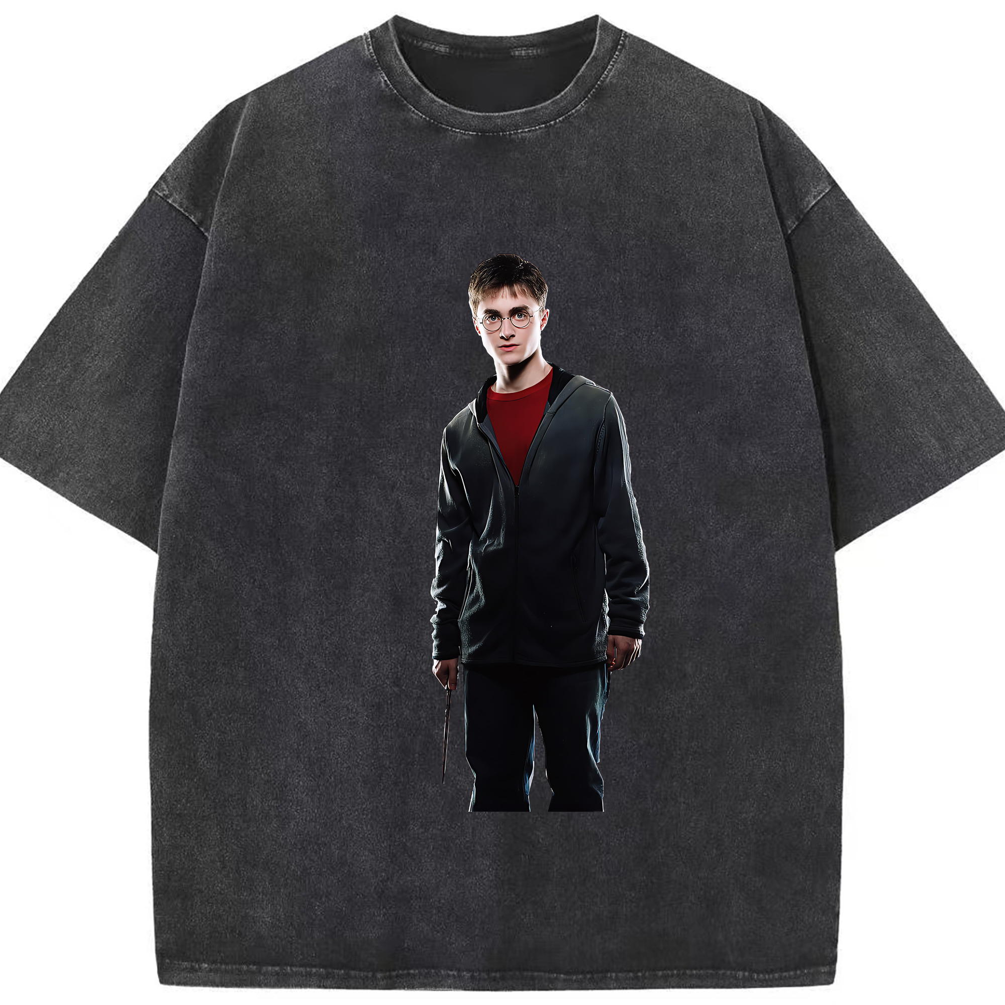 （画像用） Harry Potter ハリー・ポッターシリーズ 綿100% ヴィンテージ風 半袖Tシャツ（フロントプリント）