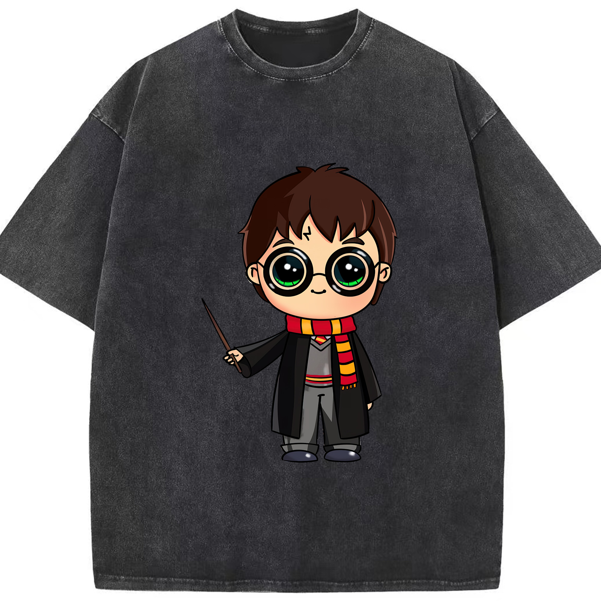 （画像用） Harry Potter ハリー・ポッターシリーズ 綿100% ヴィンテージ風 半袖Tシャツ（フロントプリント）