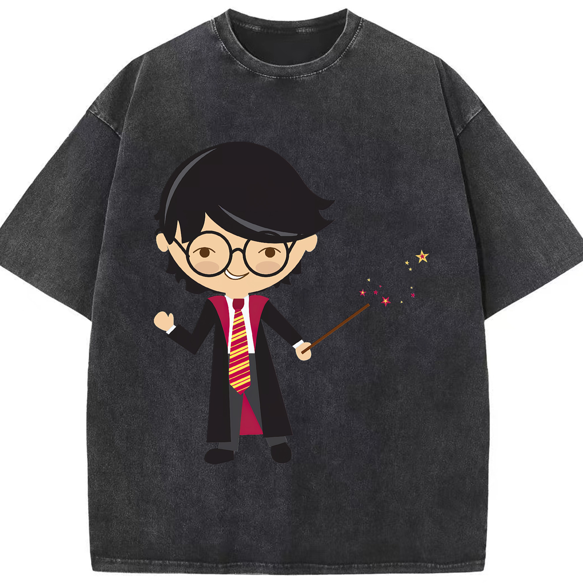 （画像用） Harry Potter ハリー・ポッターシリーズ 綿100% ヴィンテージ風 半袖Tシャツ（フロントプリント）