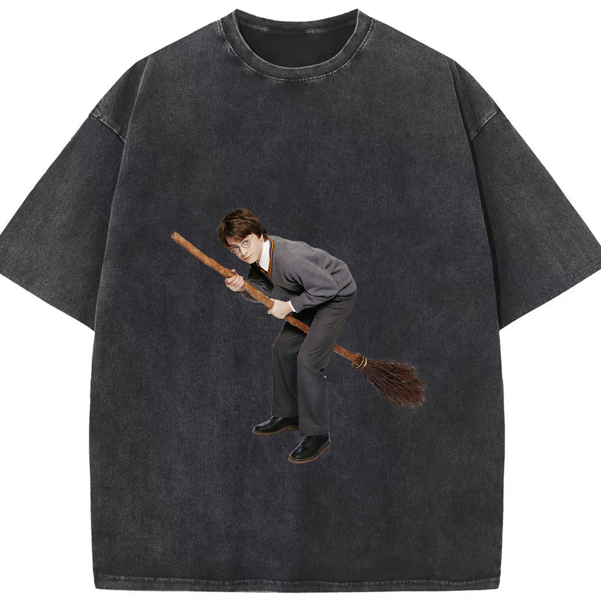 （画像用） Harry Potter ハリー・ポッターシリーズ 綿100% ヴィンテージ風 半袖Tシャツ（フロントプリント）