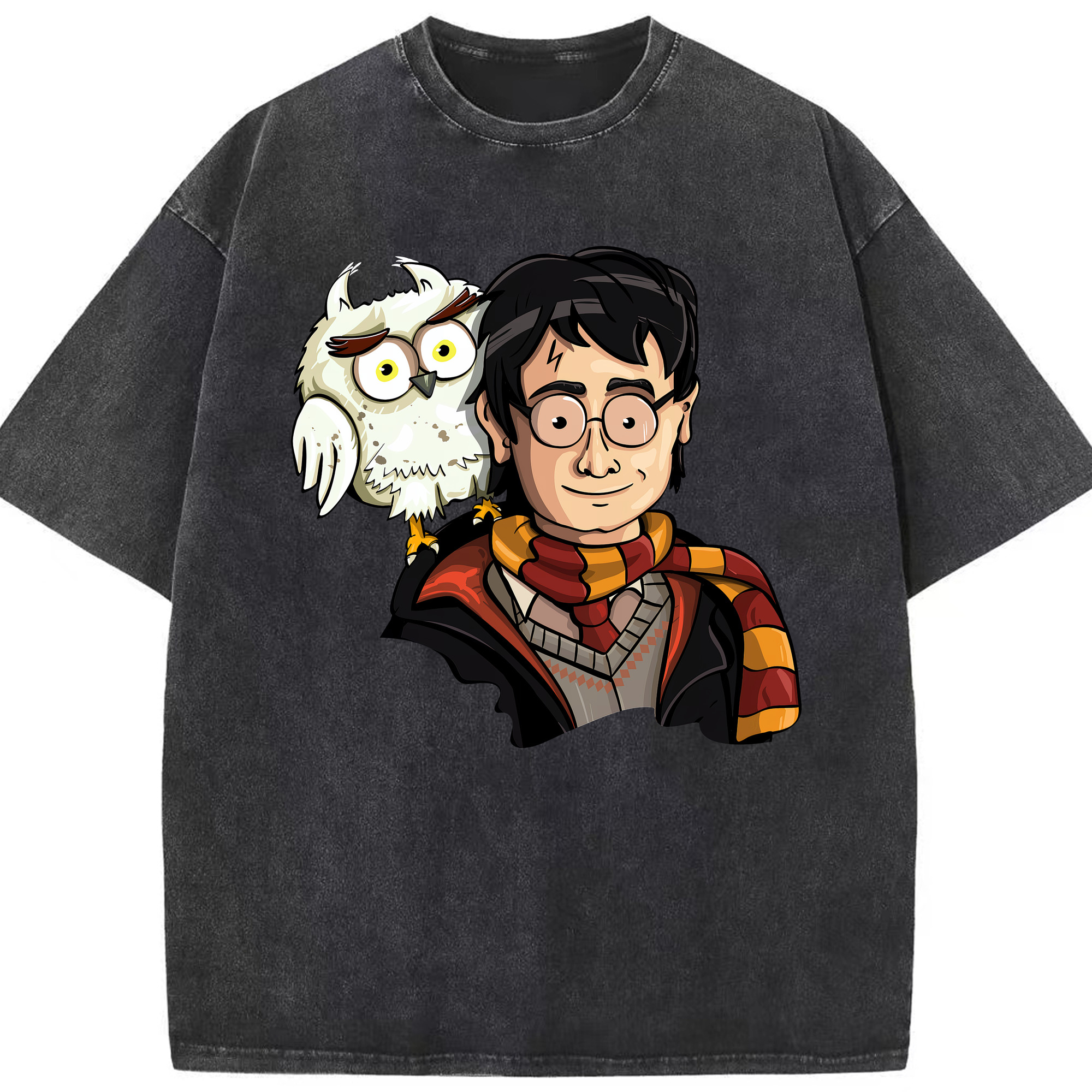 （画像用） Harry Potter ハリー・ポッターシリーズ 綿100% ヴィンテージ風 半袖Tシャツ（フロントプリント）