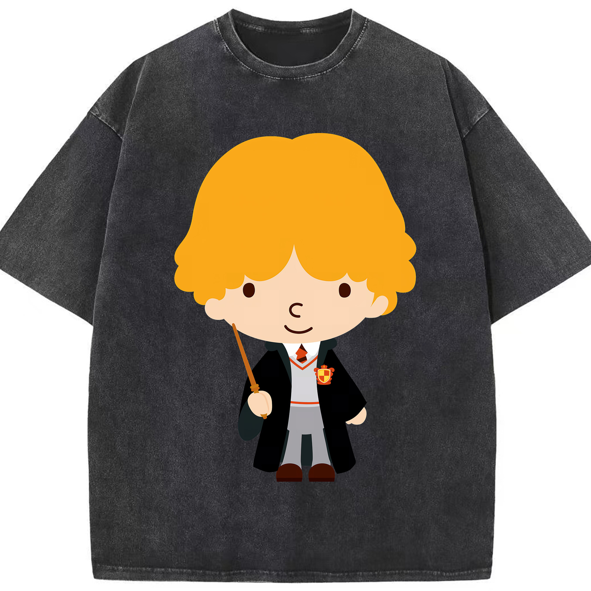（画像用） Harry Potter ハリー・ポッターシリーズ 綿100% ヴィンテージ風 半袖Tシャツ（フロントプリント）