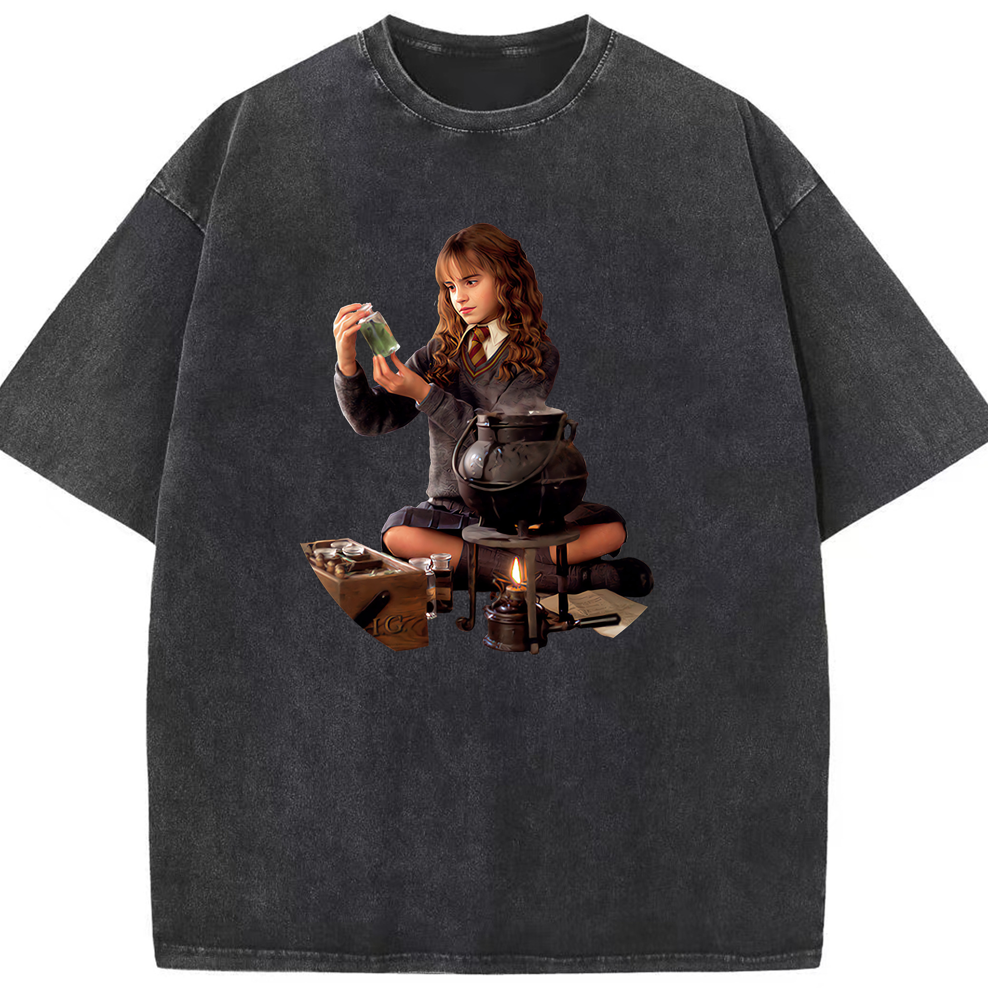 （画像用） Harry Potter ハリー・ポッターシリーズ 綿100% ヴィンテージ風 半袖Tシャツ（フロントプリント）