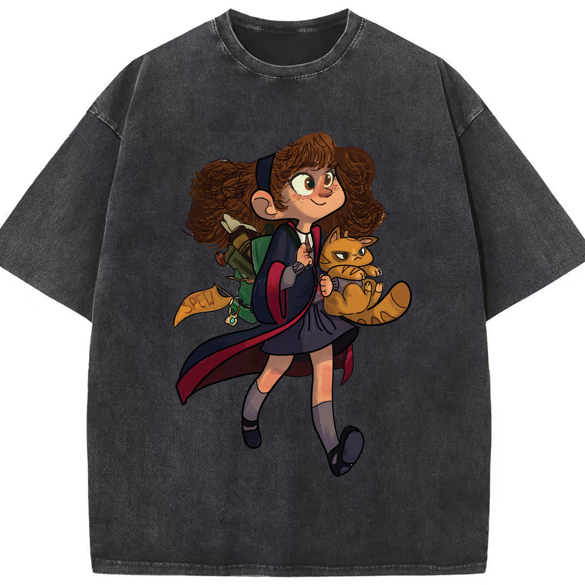 （画像用） Harry Potter ハリー・ポッターシリーズ 綿100% ヴィンテージ風 半袖Tシャツ（フロントプリント）