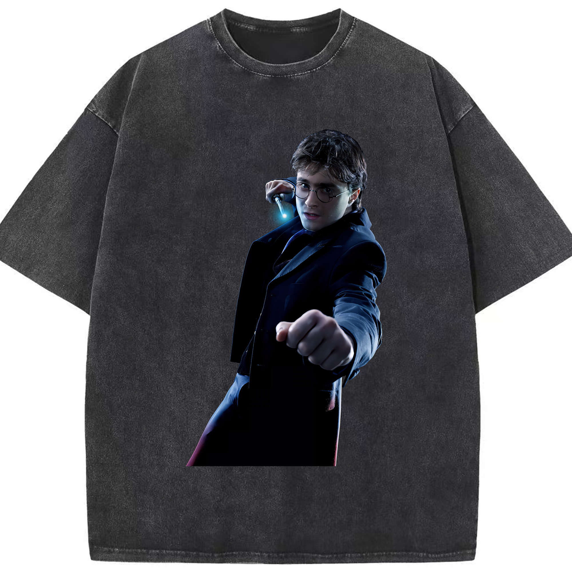 （画像用） Harry Potter ハリー・ポッターシリーズ 綿100% ヴィンテージ風 半袖Tシャツ（フロントプリント）