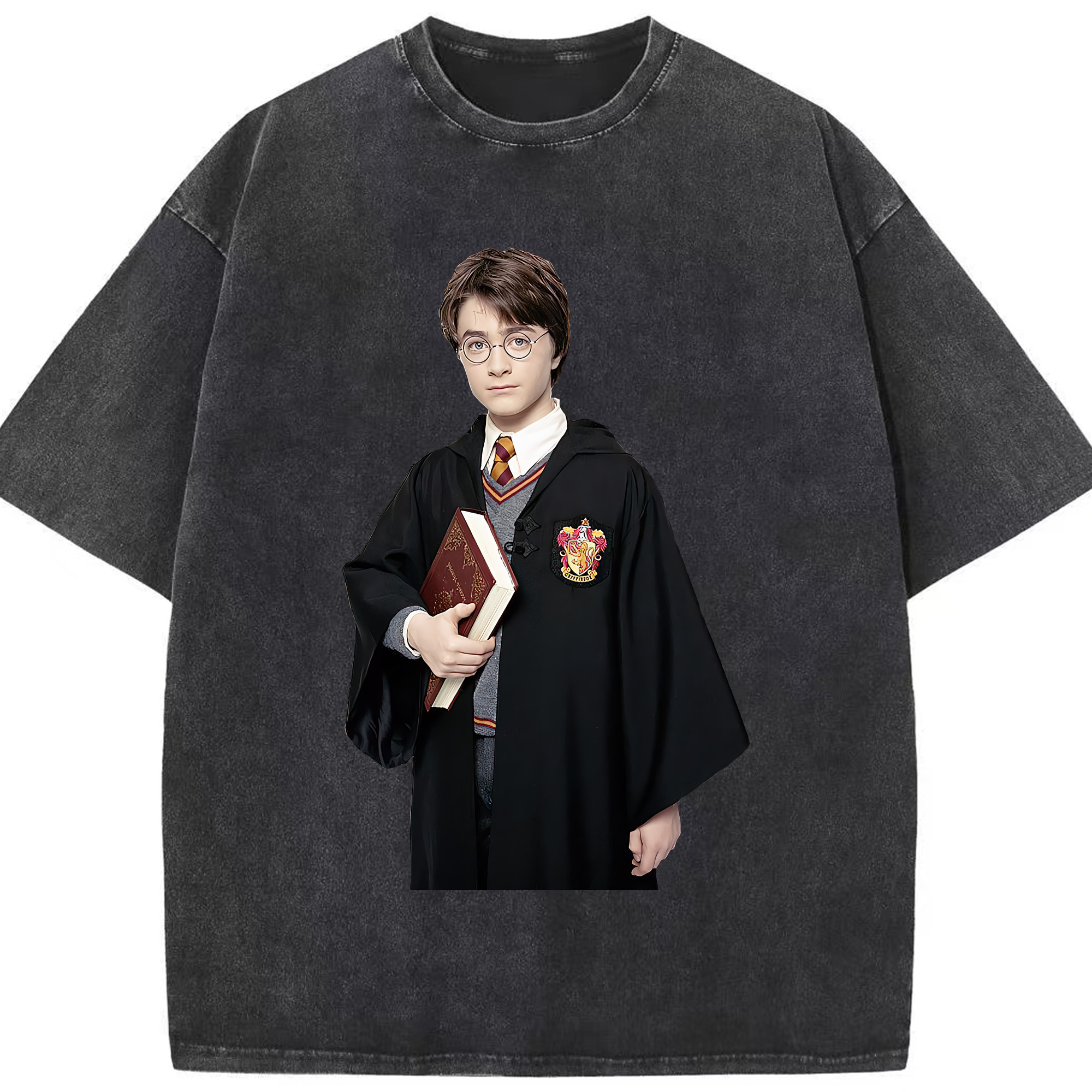 （画像用） Harry Potter ハリー・ポッターシリーズ 綿100% ヴィンテージ風 半袖Tシャツ（フロントプリント）