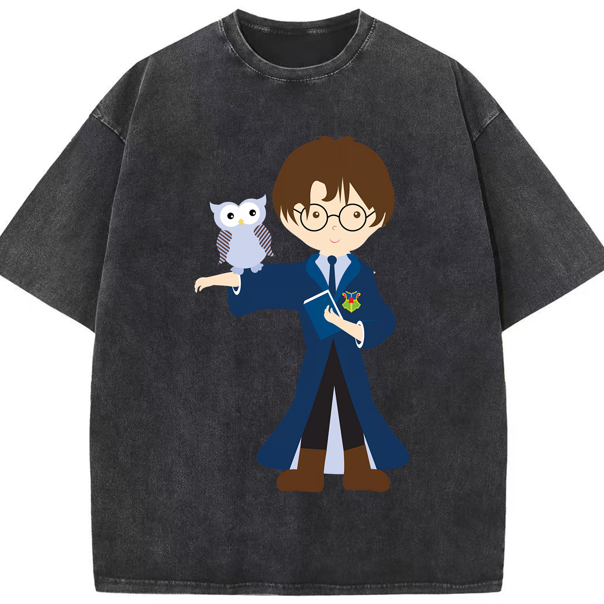 （画像用） Harry Potter ハリー・ポッターシリーズ 綿100% ヴィンテージ風 半袖Tシャツ（フロントプリント）