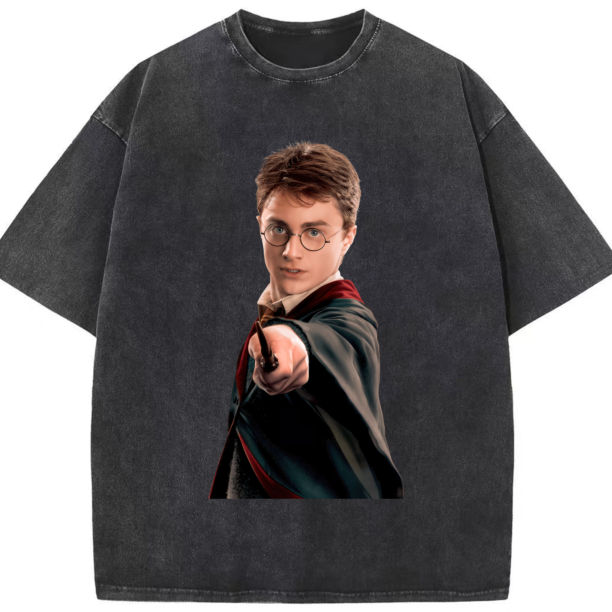 （画像用） Harry Potter ハリー・ポッターシリーズ 綿100% ヴィンテージ風 半袖Tシャツ（フロントプリント）